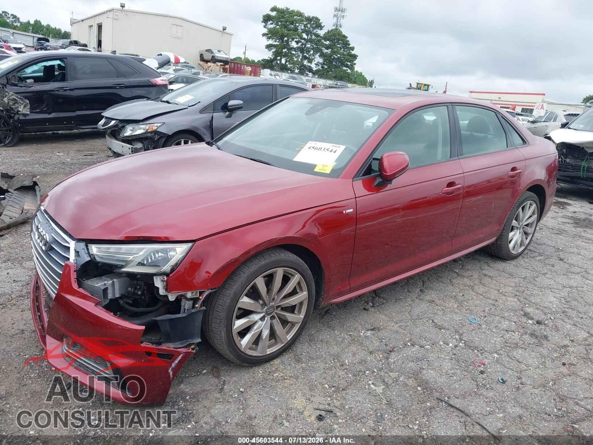 AUDI A4 2018 - WAUKMAF47JA221987