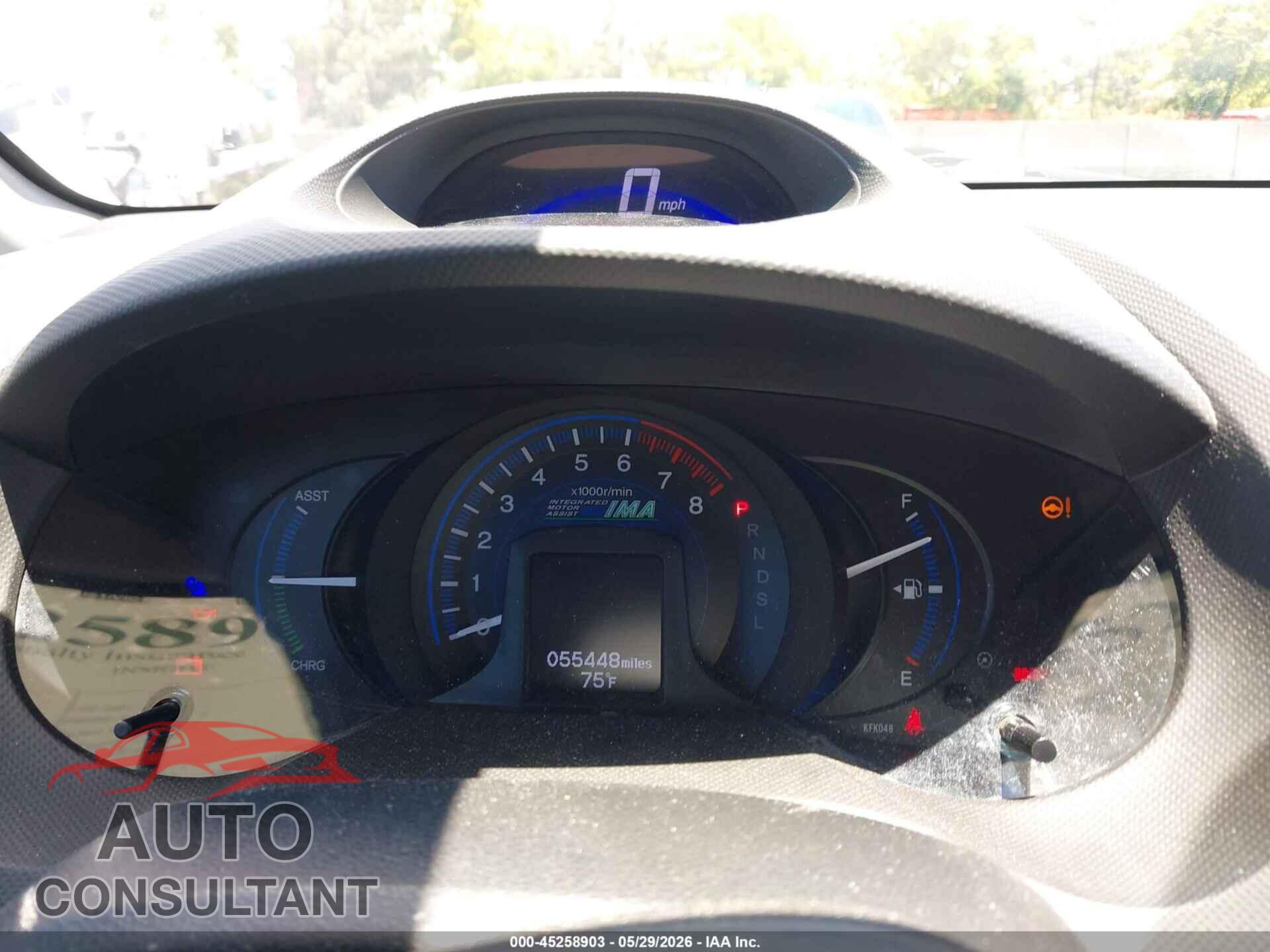 HONDA INSIGHT 2012 - JHMZE2H30CS003071