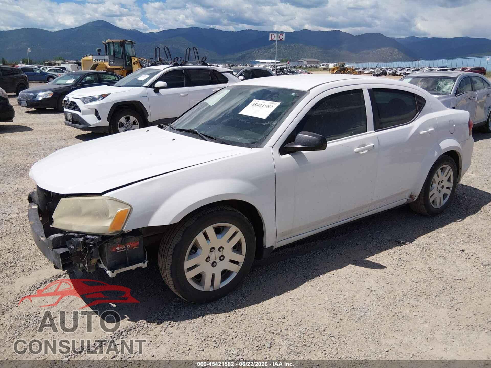 DODGE AVENGER 2013 - 1C3CDZAB8DN530929
