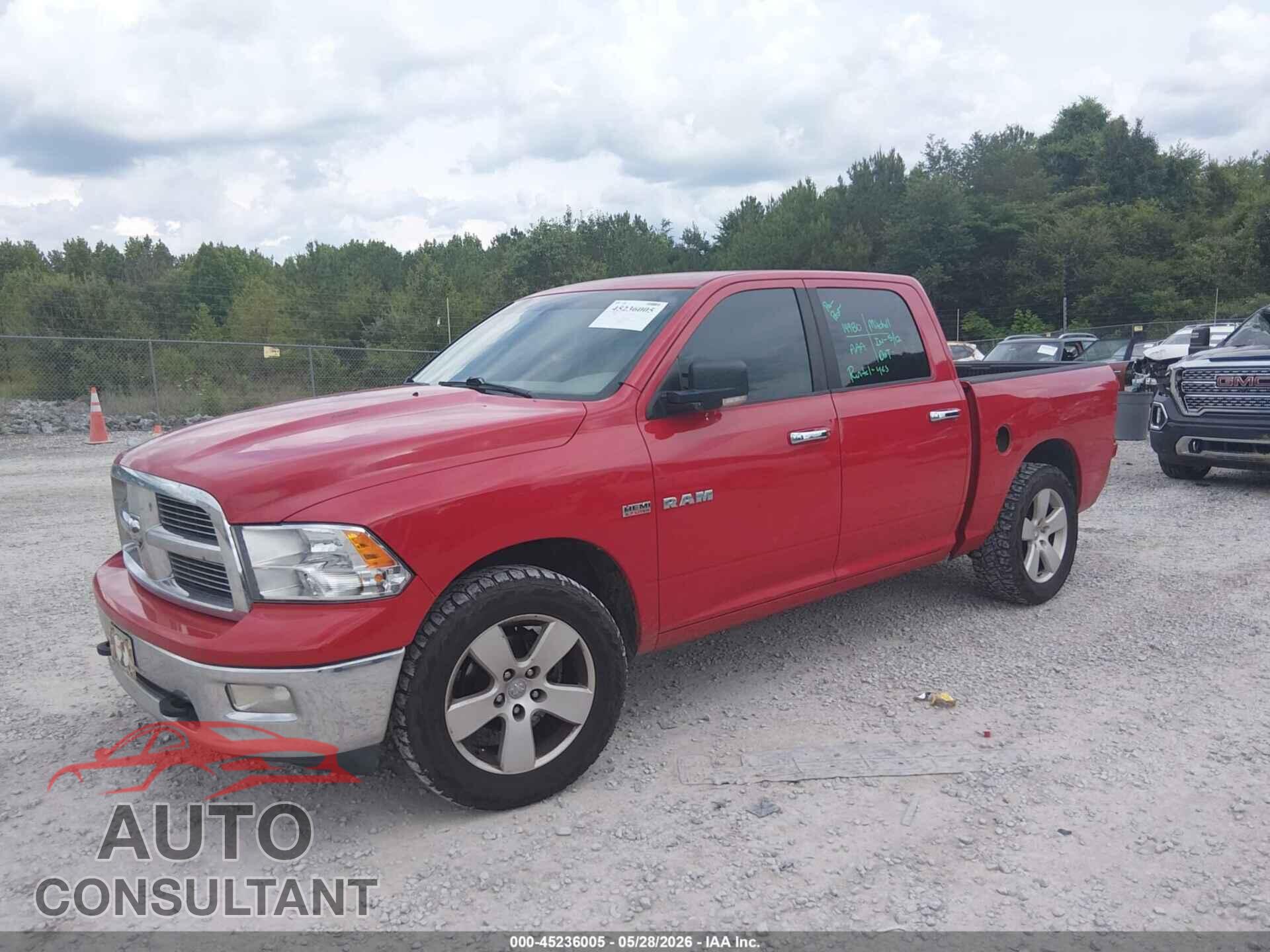 DODGE RAM 1500 2010 - 1D7RB1CT3AS221939