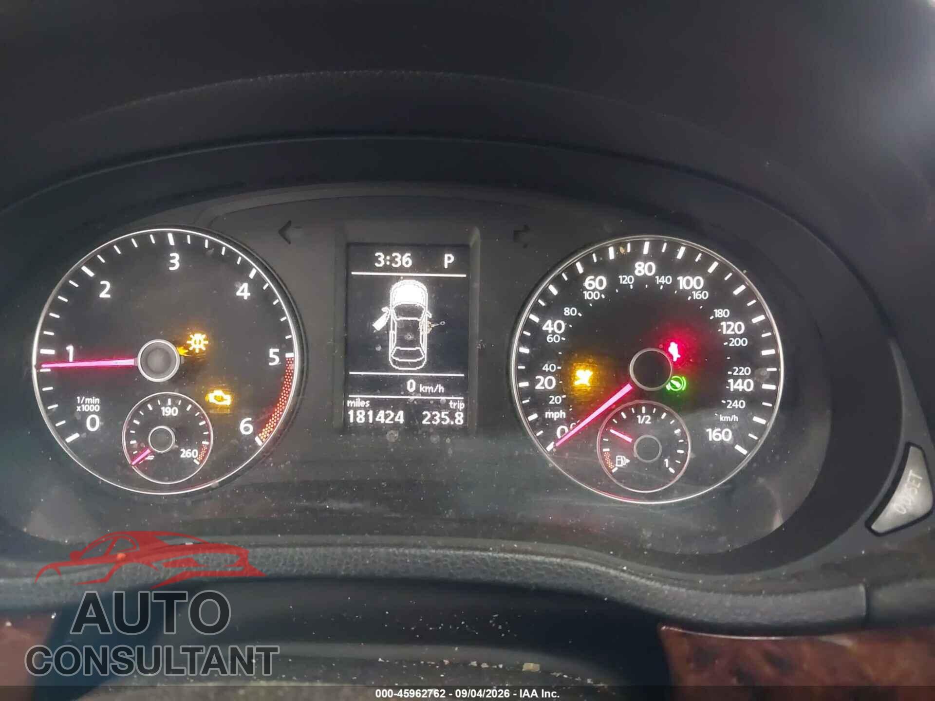 VOLKSWAGEN PASSAT 2012 - 1VWCN7A39CC059872
