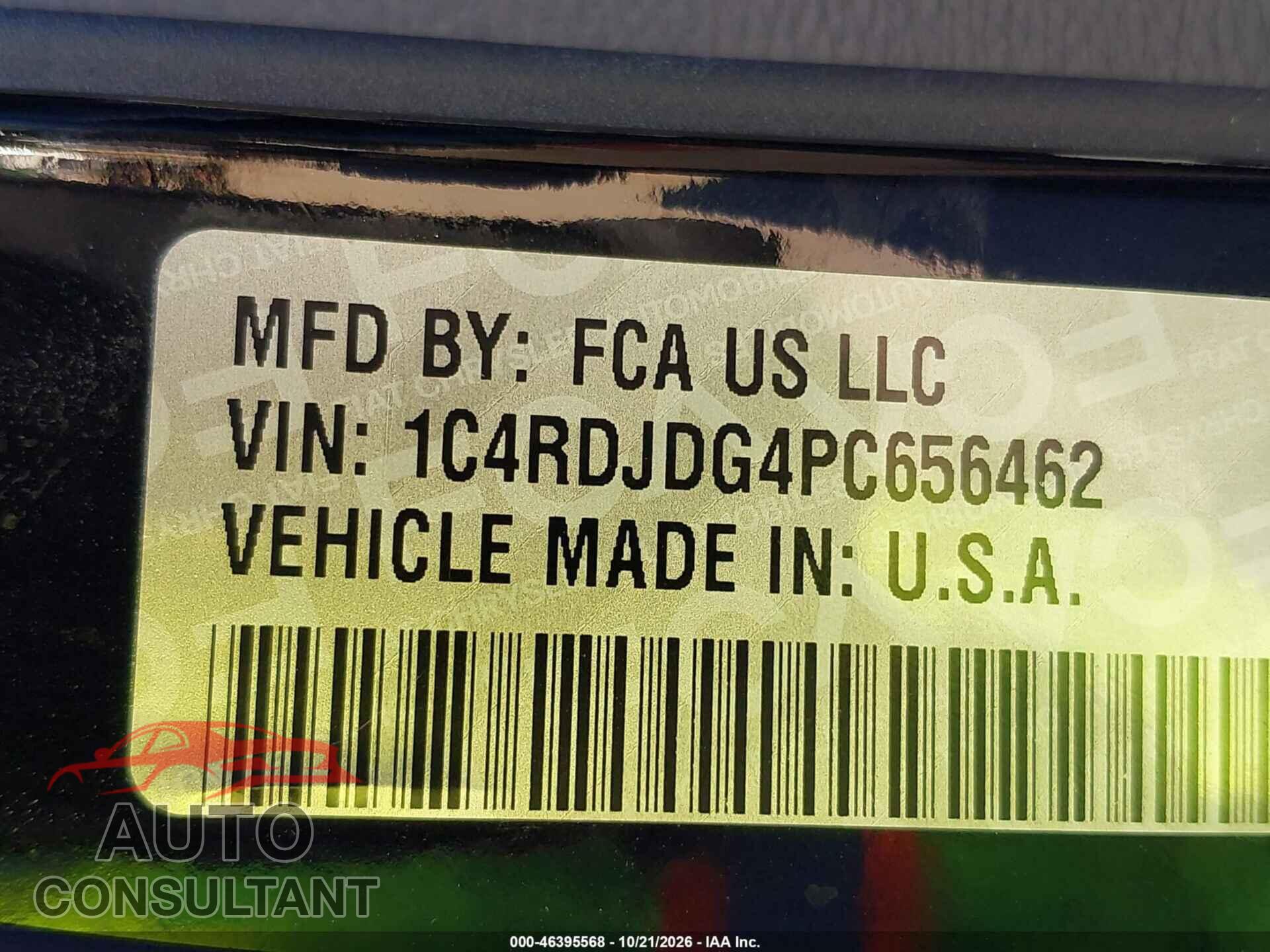 DODGE DURANGO 2023 - 1C4RDJDG4PC656462