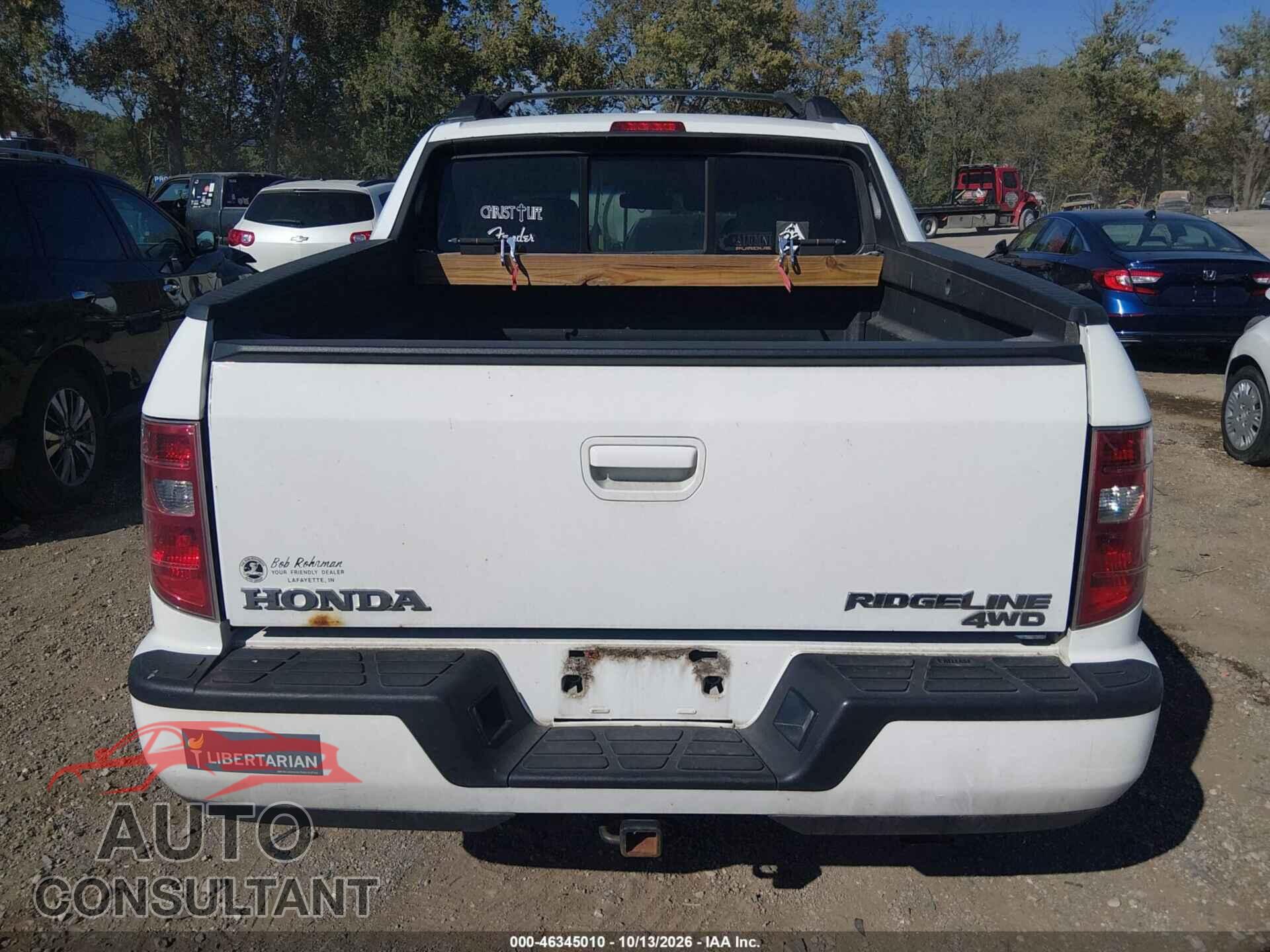 HONDA RIDGELINE 2011 - 5FPYK1F55BB001257