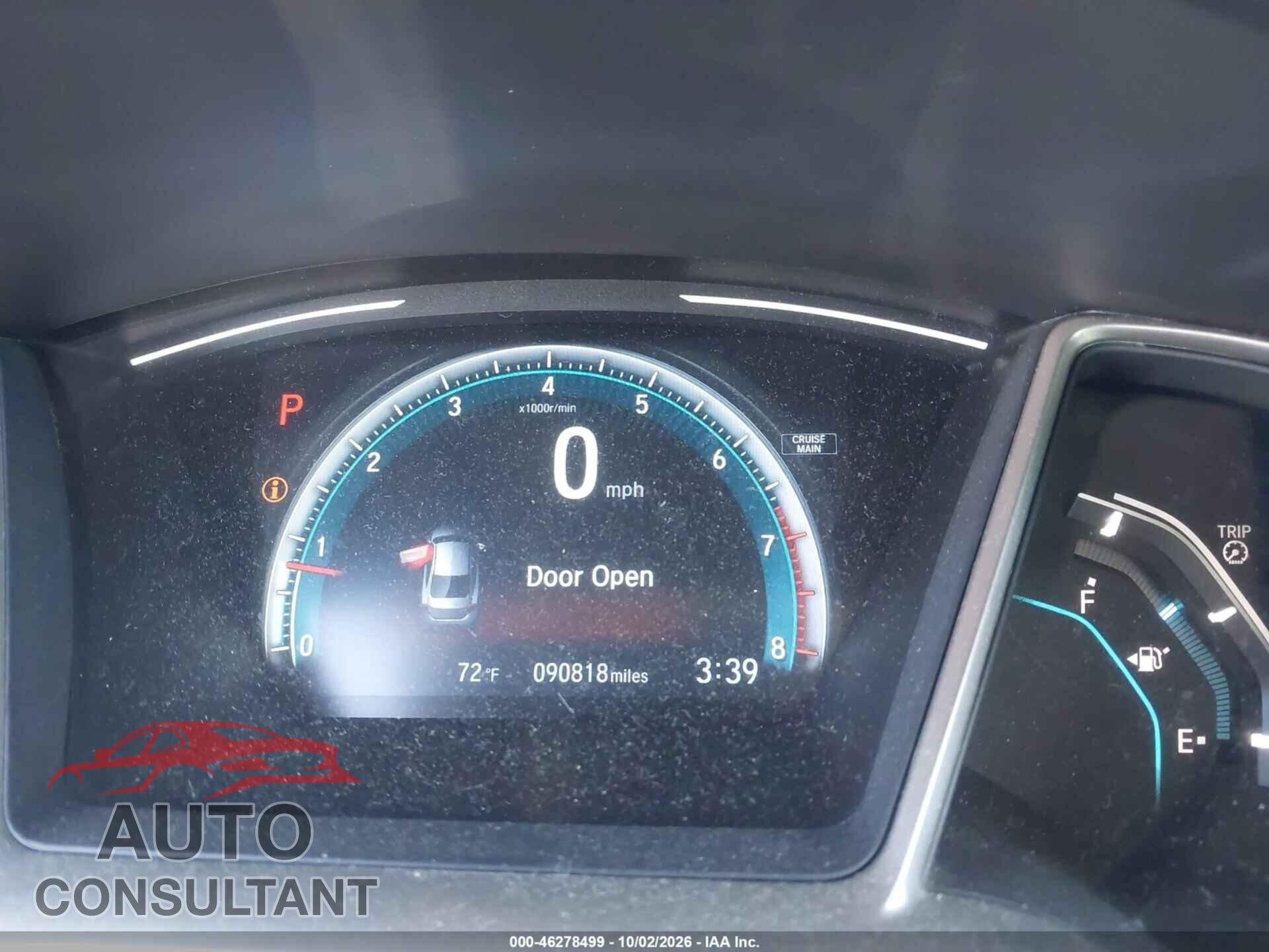 HONDA CIVIC 2017 - 19XFC2F76HE016207