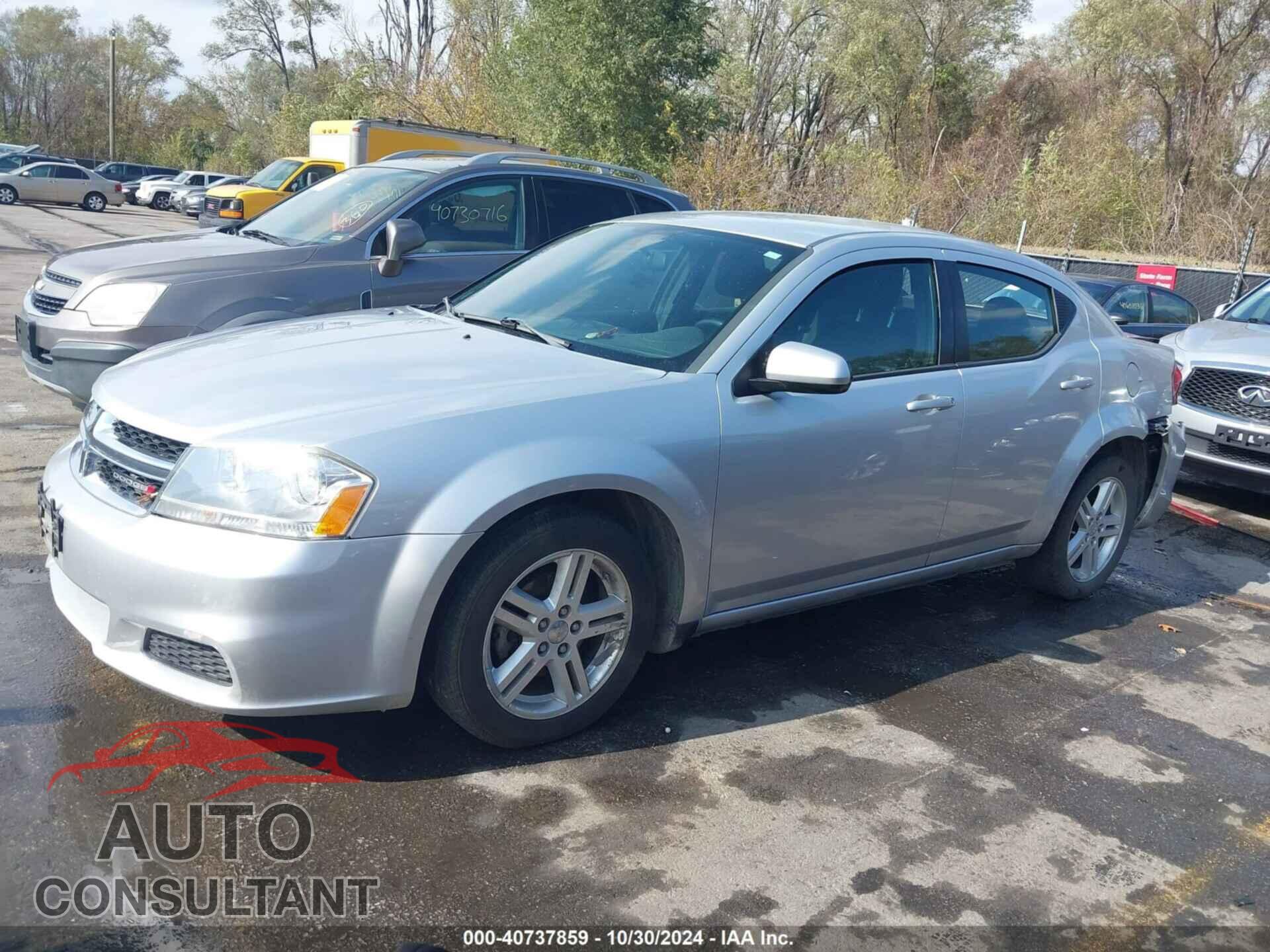 DODGE AVENGER 2012 - 1C3CDZCB2CN235224