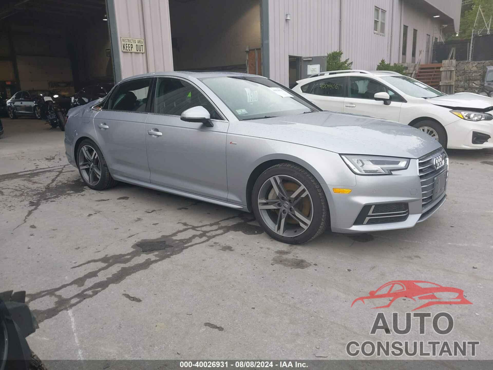 AUDI A4 2018 - WAUENAF43JA141466