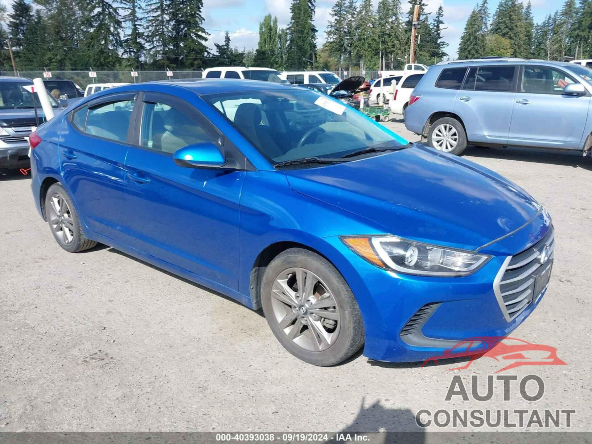 HYUNDAI ELANTRA 2017 - 5NPD84LF7HH181470