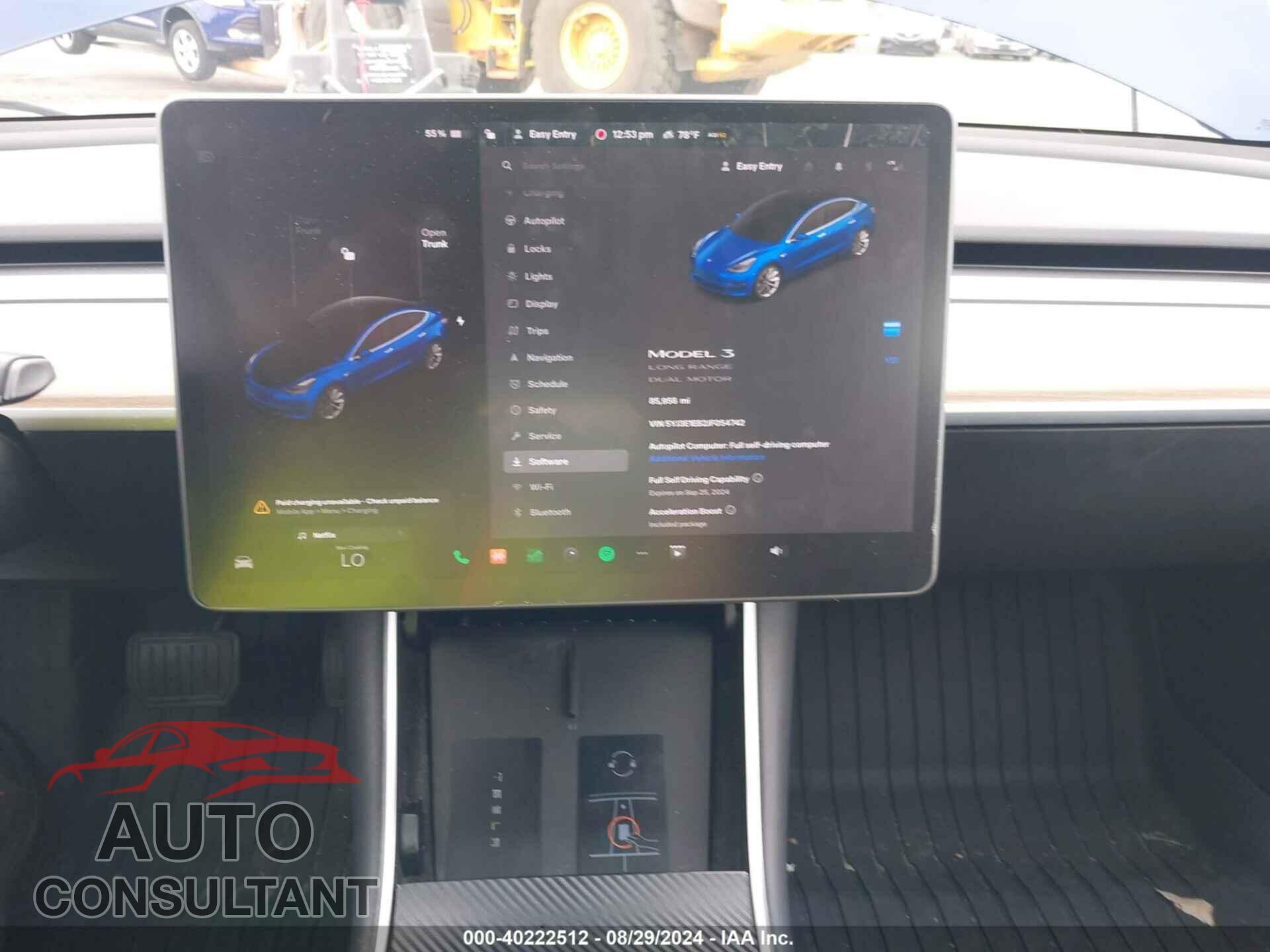 TESLA MODEL 3 2018 - 5YJ3E1EB2JF054742