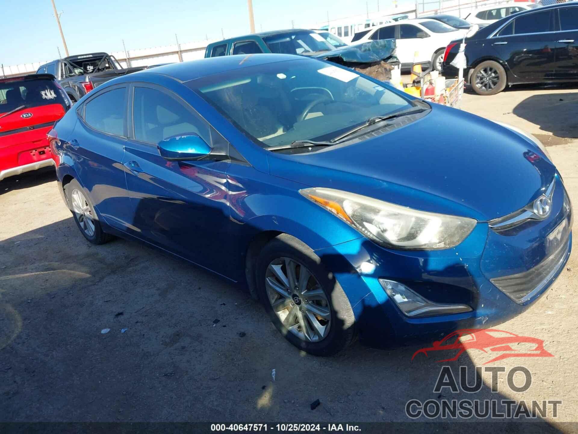 HYUNDAI ELANTRA 2014 - KMHDH4AE6EU032703