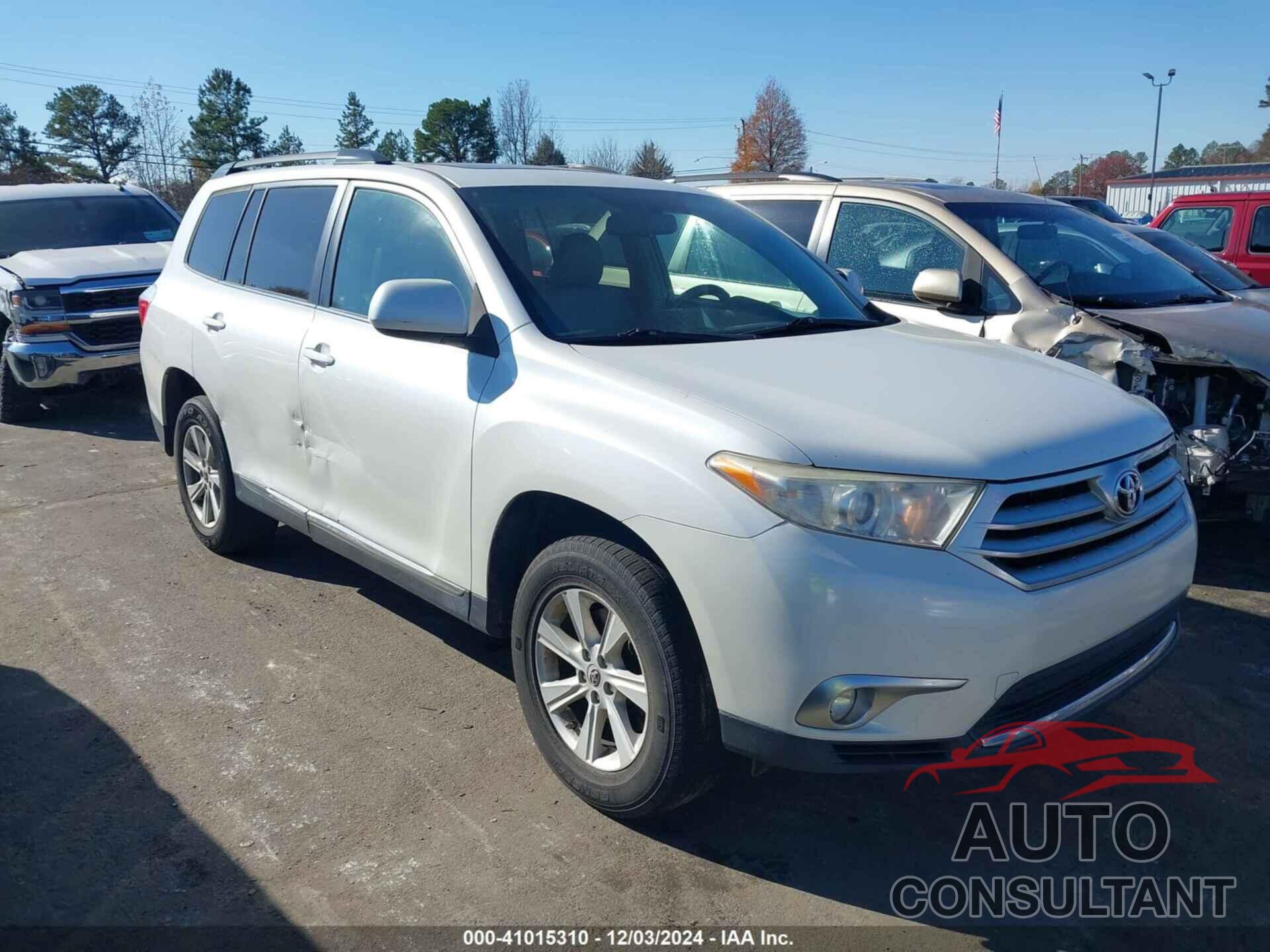 TOYOTA HIGHLANDER 2012 - 5TDZA3EH4CS025943