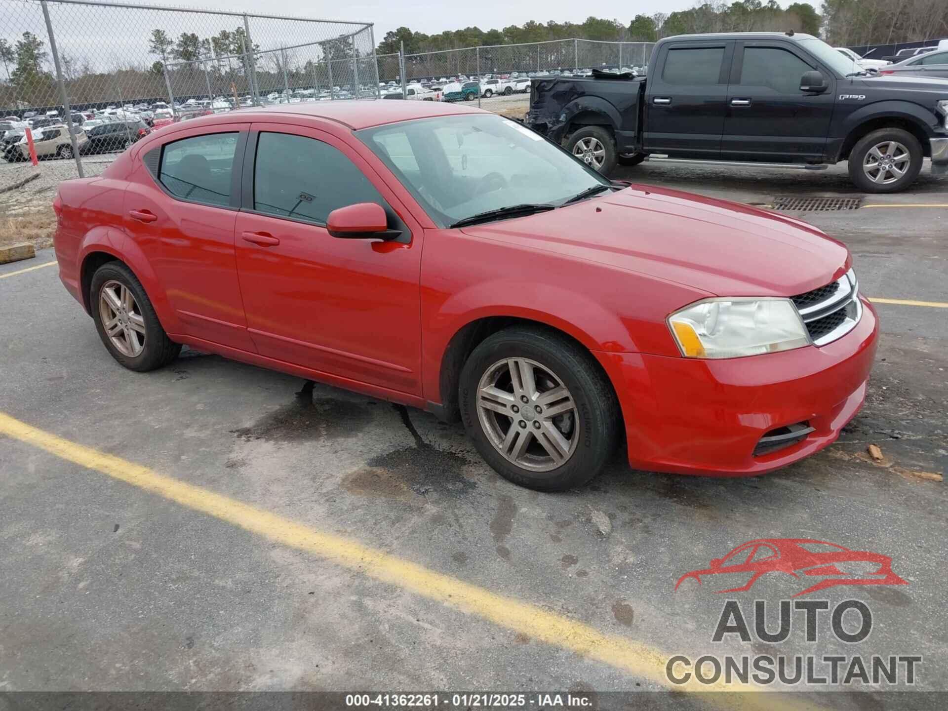 DODGE AVENGER 2012 - 1C3CDZCBXCN157226