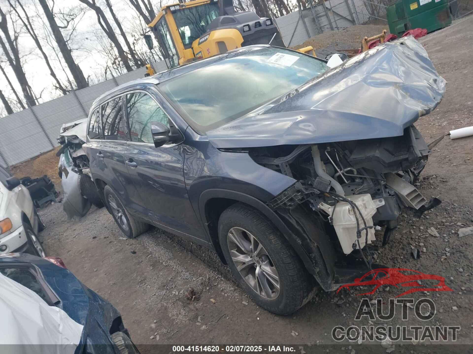TOYOTA HIGHLANDER 2015 - 5TDJKRFH9FS140490