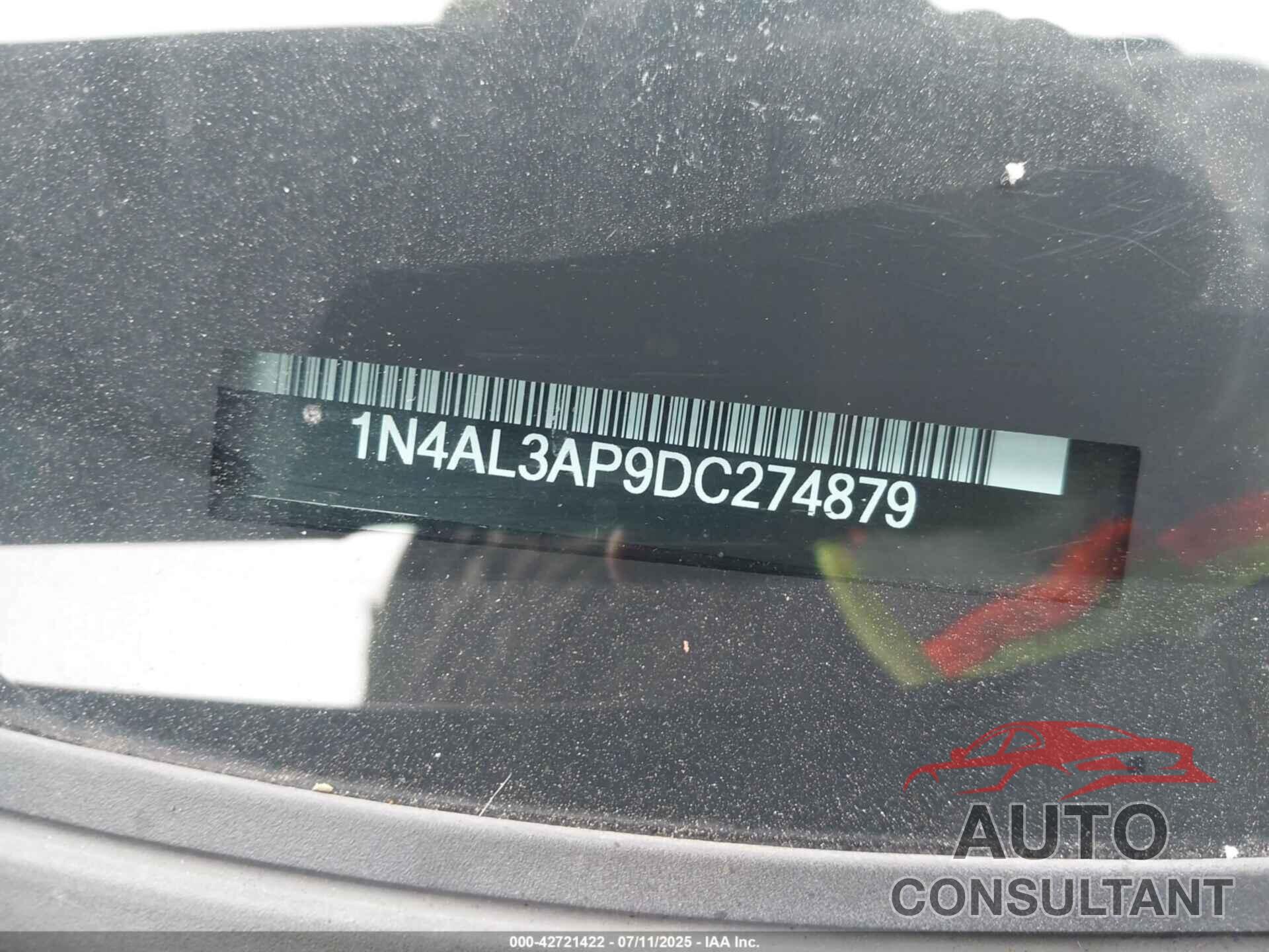 NISSAN ALTIMA 2013 - 1N4AL3AP9DC274879