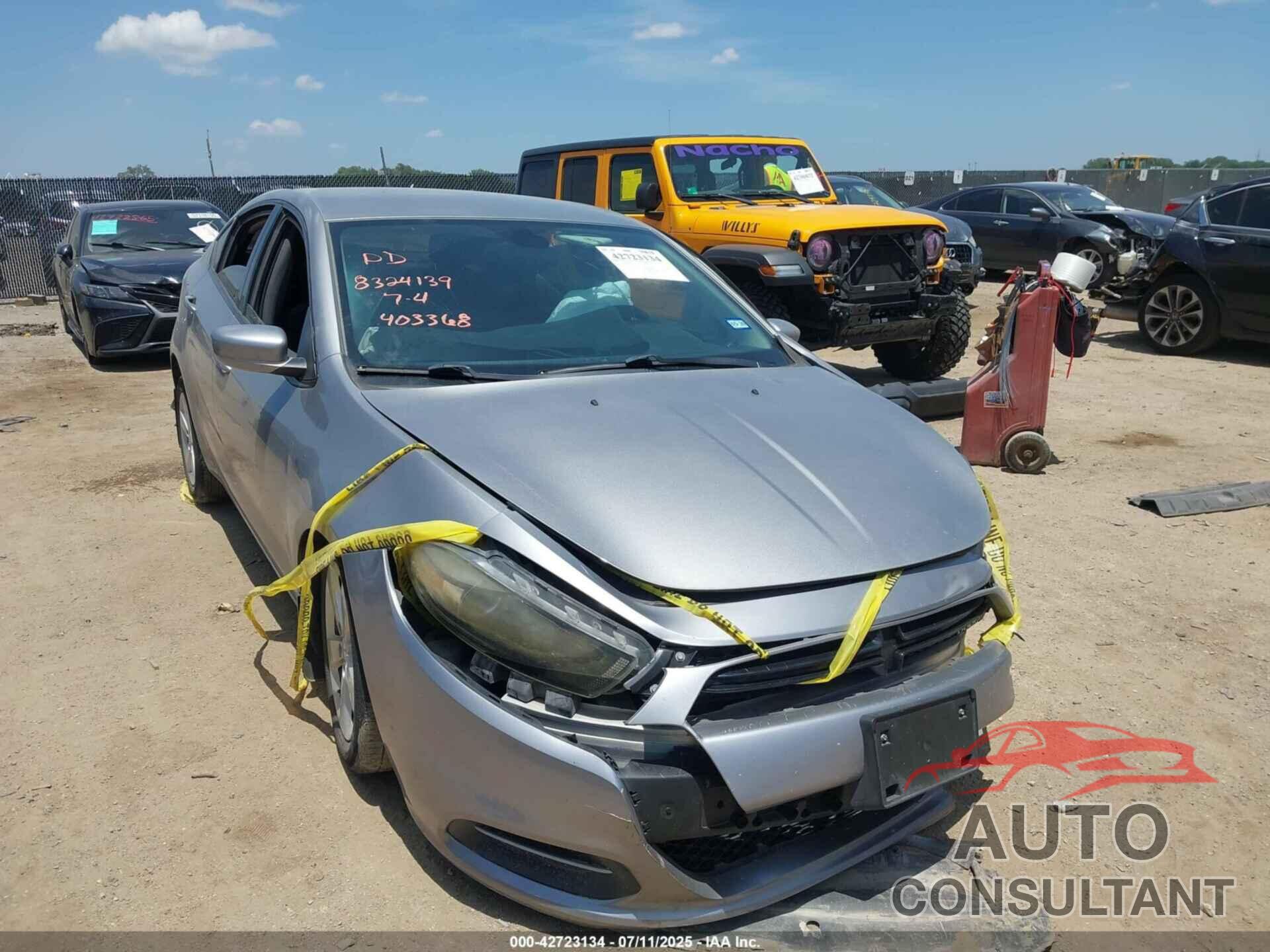 DODGE DART 2015 - 1C3CDFBB9FD403368
