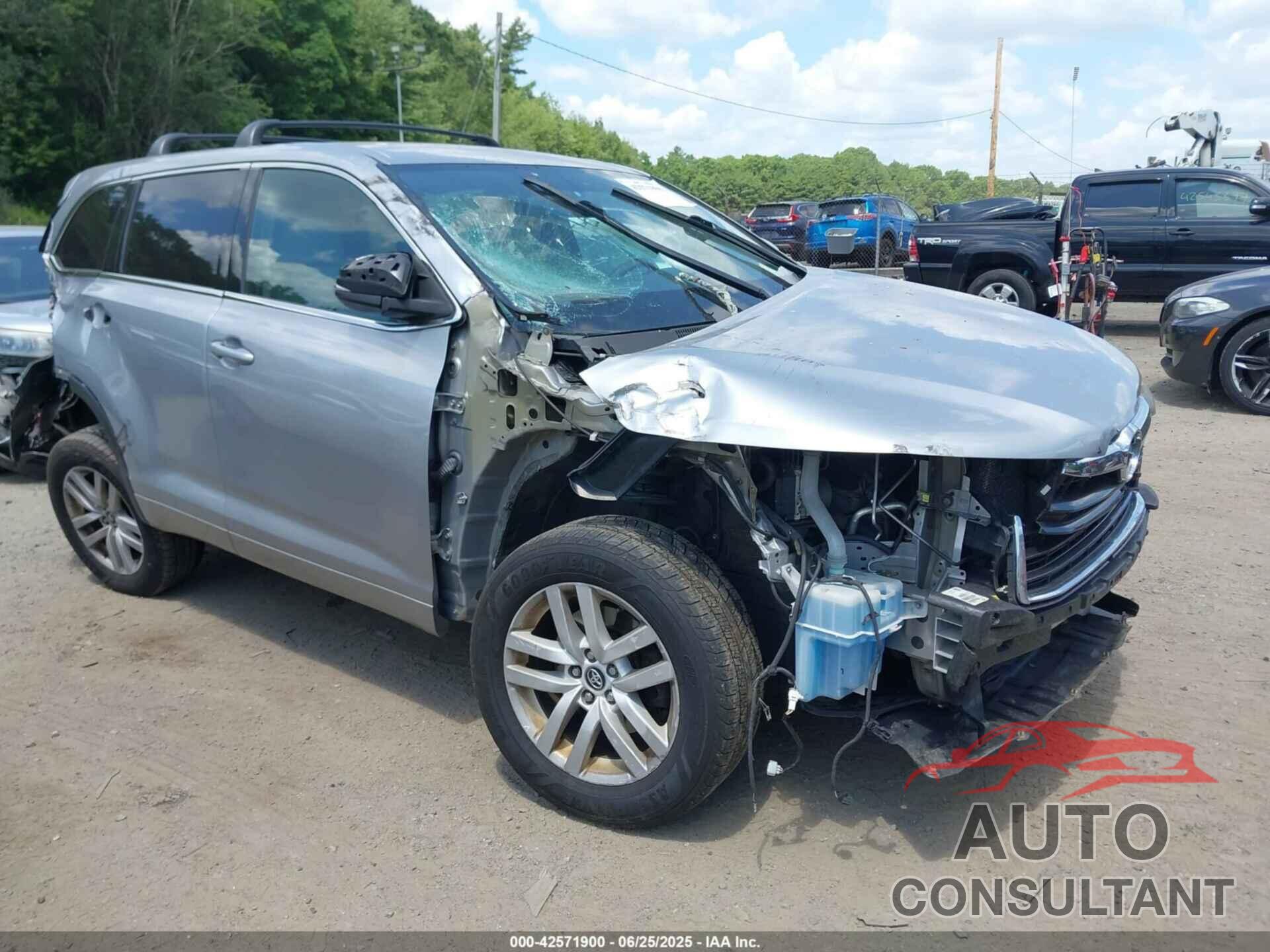 TOYOTA HIGHLANDER 2016 - 5TDBKRFHXGS255038