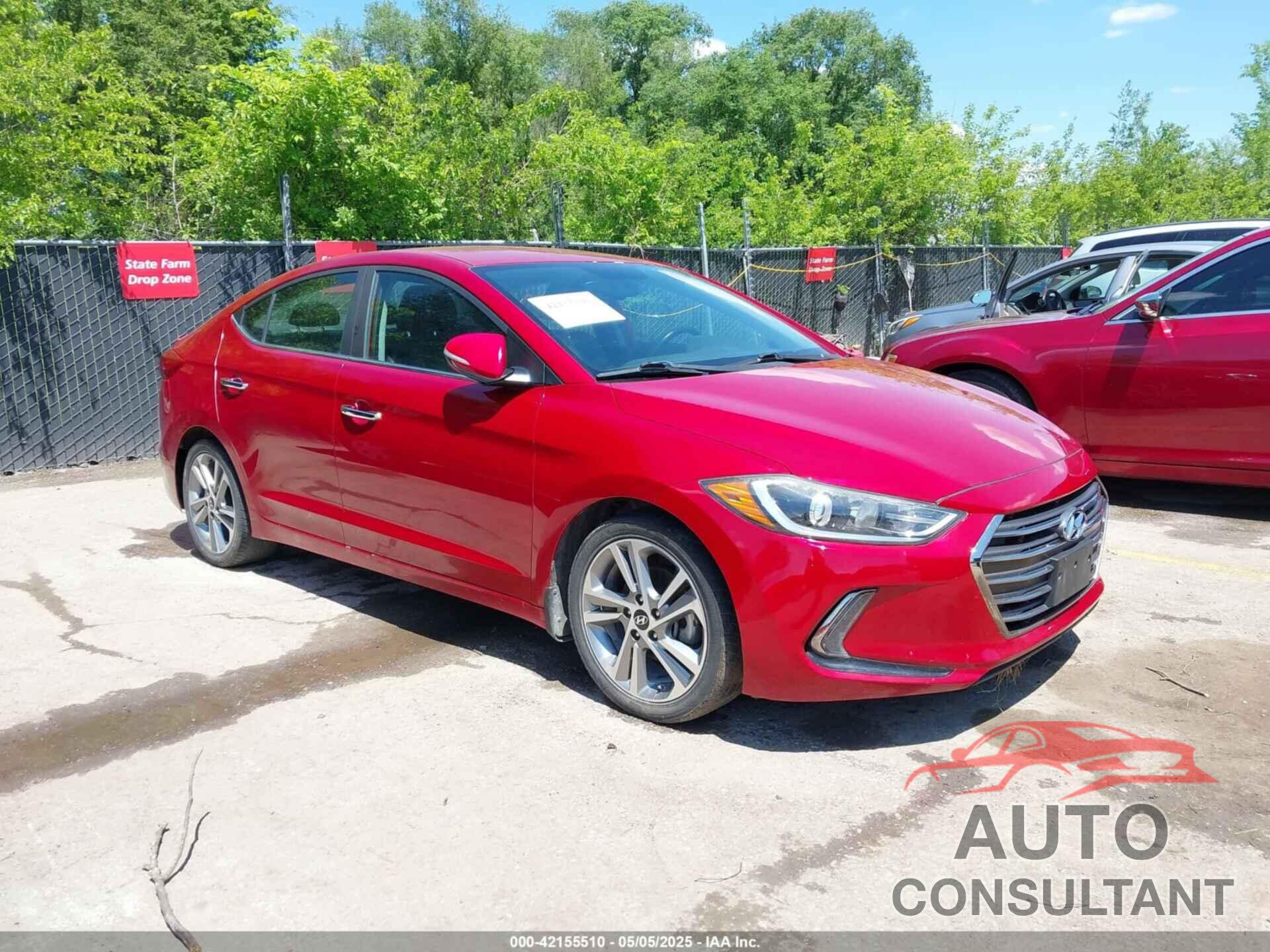 HYUNDAI ELANTRA 2017 - KMHD84LF3HU300262