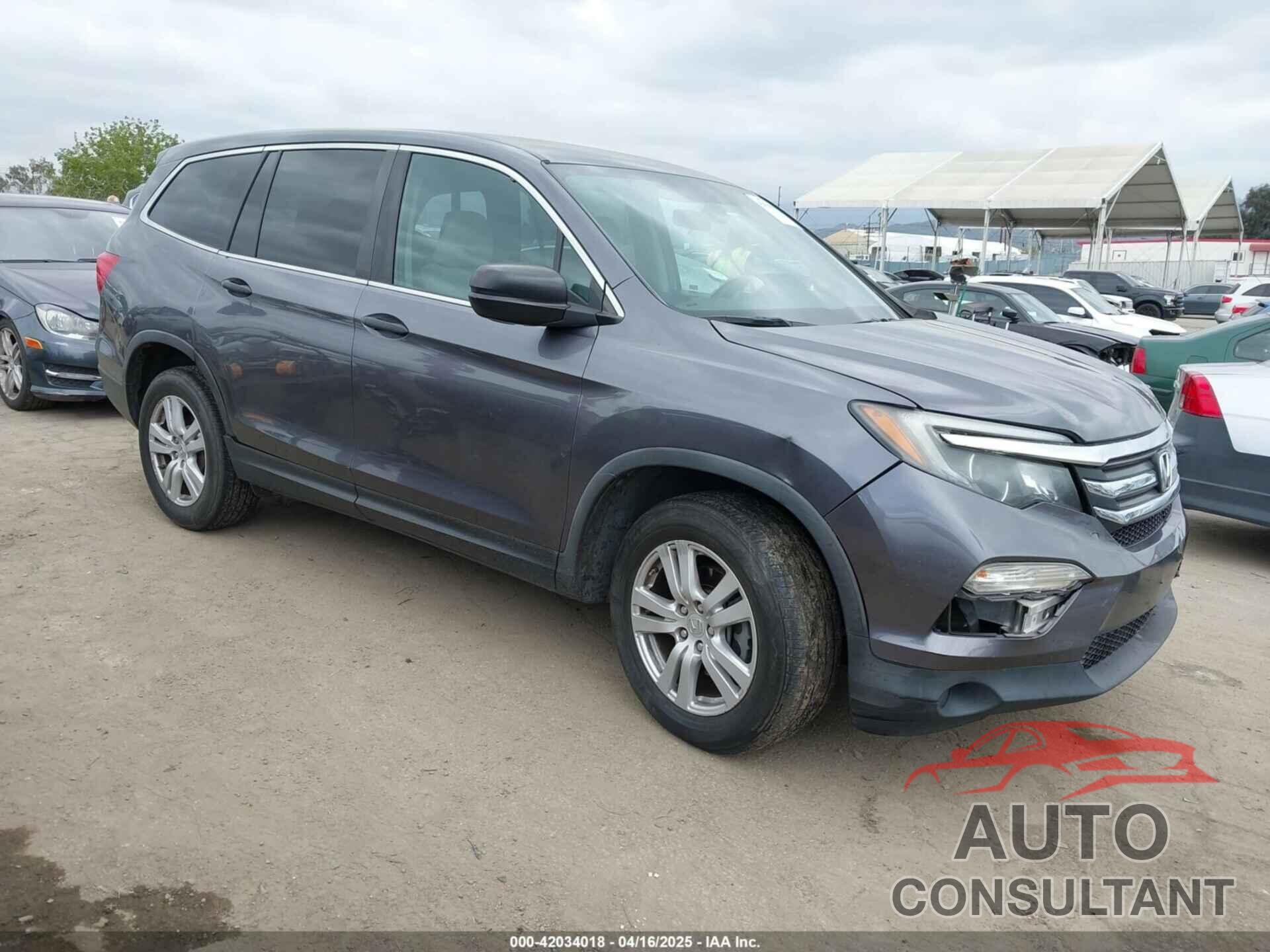 HONDA PILOT 2016 - 5FNYF5H14GB037205