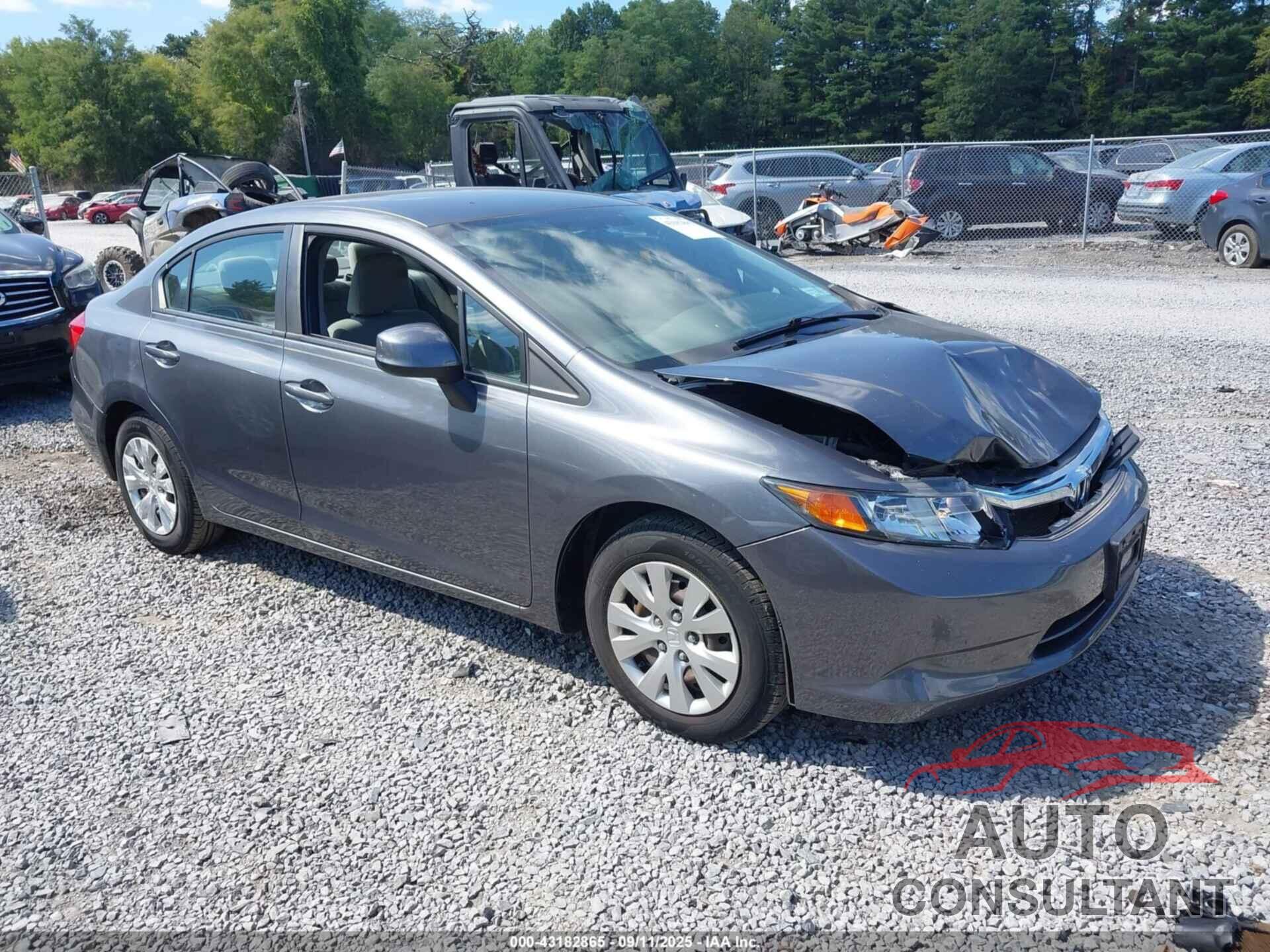 HONDA CIVIC 2012 - 19XFB2F54CE386047