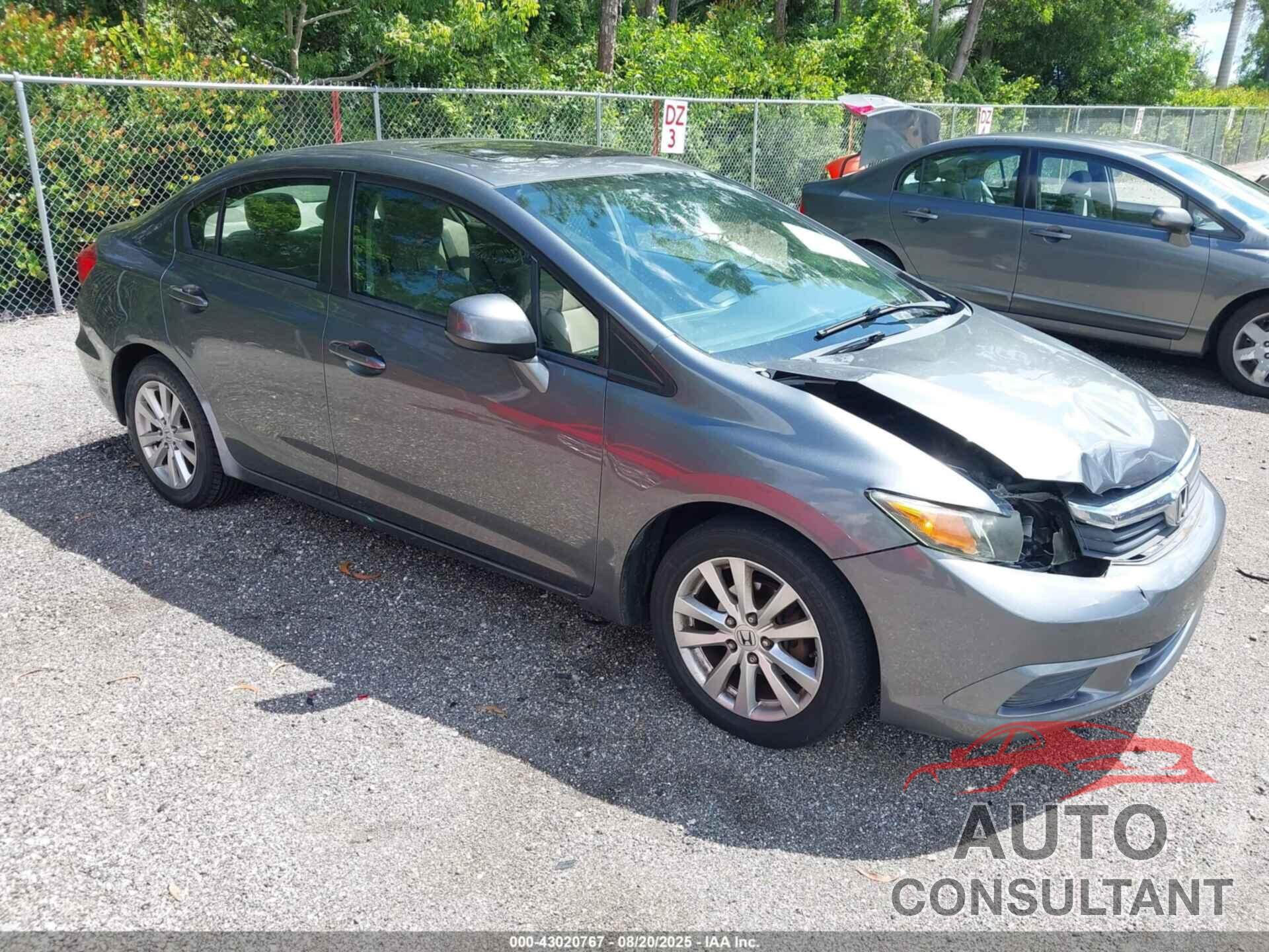 HONDA CIVIC 2012 - 19XFB2F86CE005390