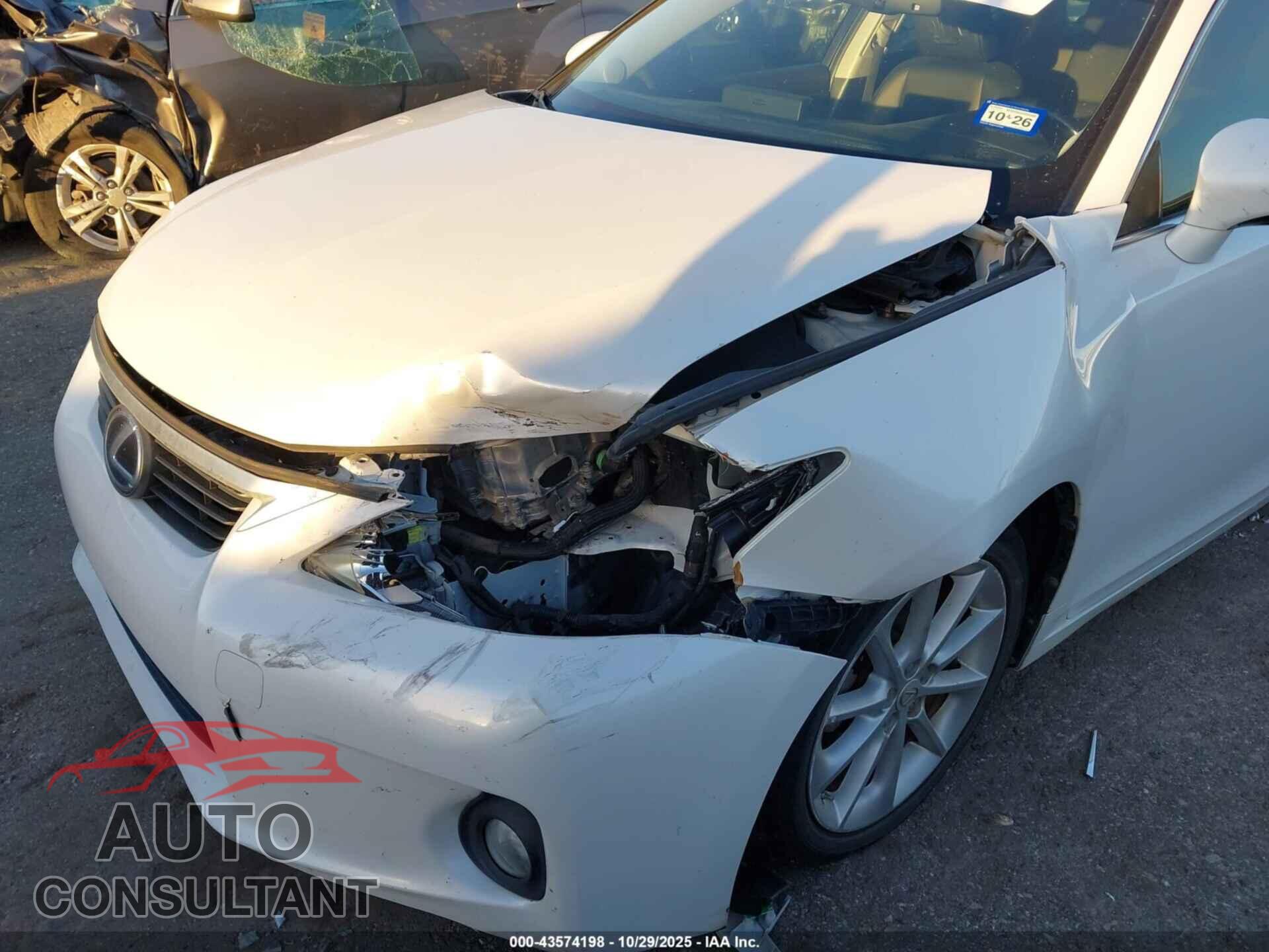 LEXUS CT 200H 2012 - JTHKD5BH7C2085763