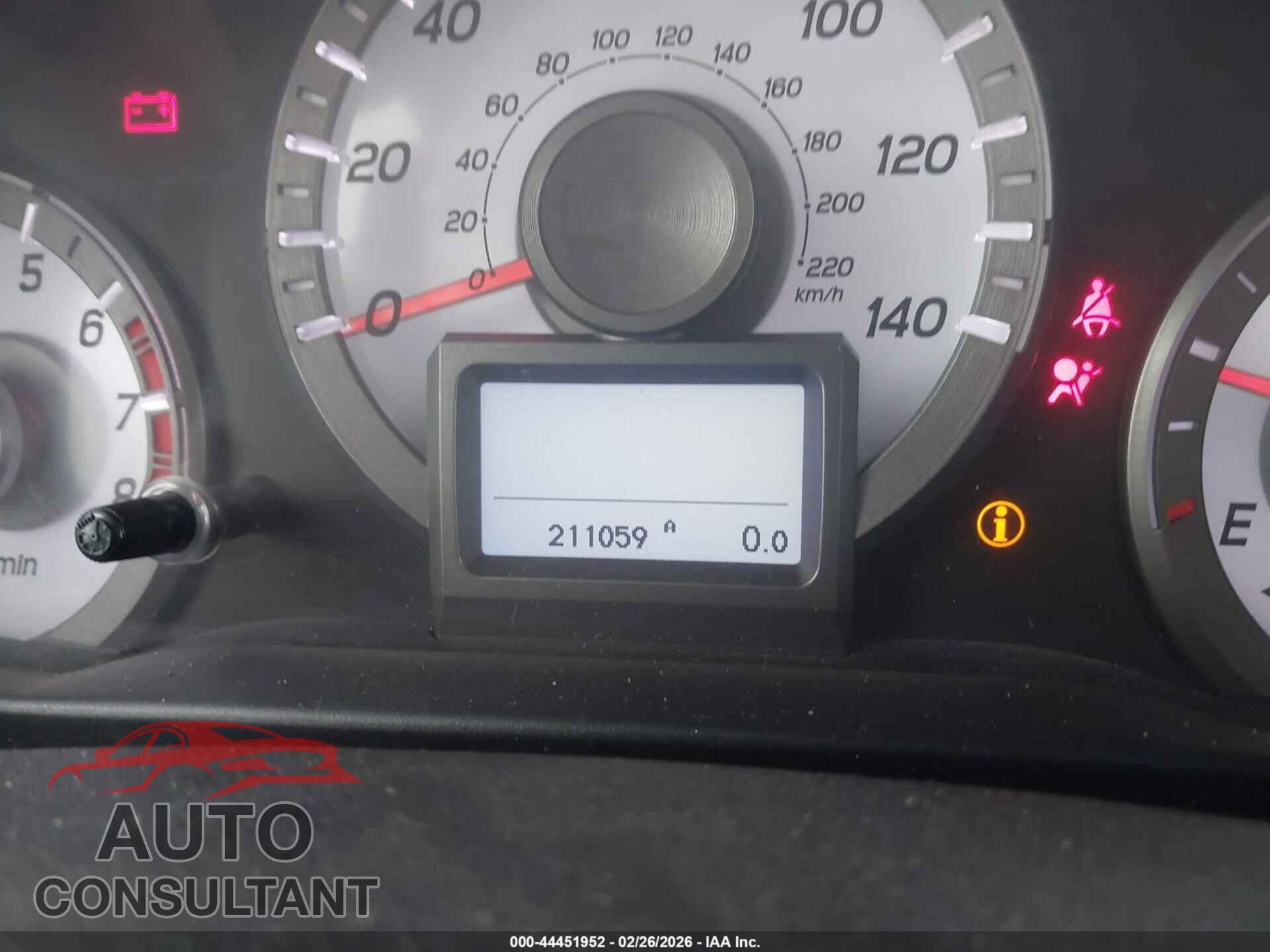 HONDA PILOT 2012 - 5FNYF4H99CB055399