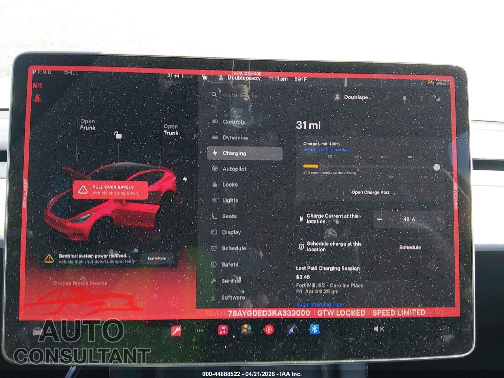 TESLA MODEL Y 2024 - 7SAYGDED3RA332000