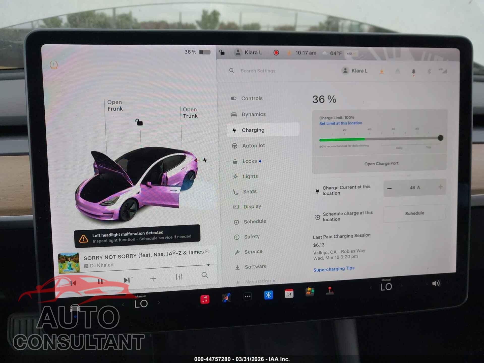 TESLA MODEL 3 2021 - 5YJ3E1EA2MF911427