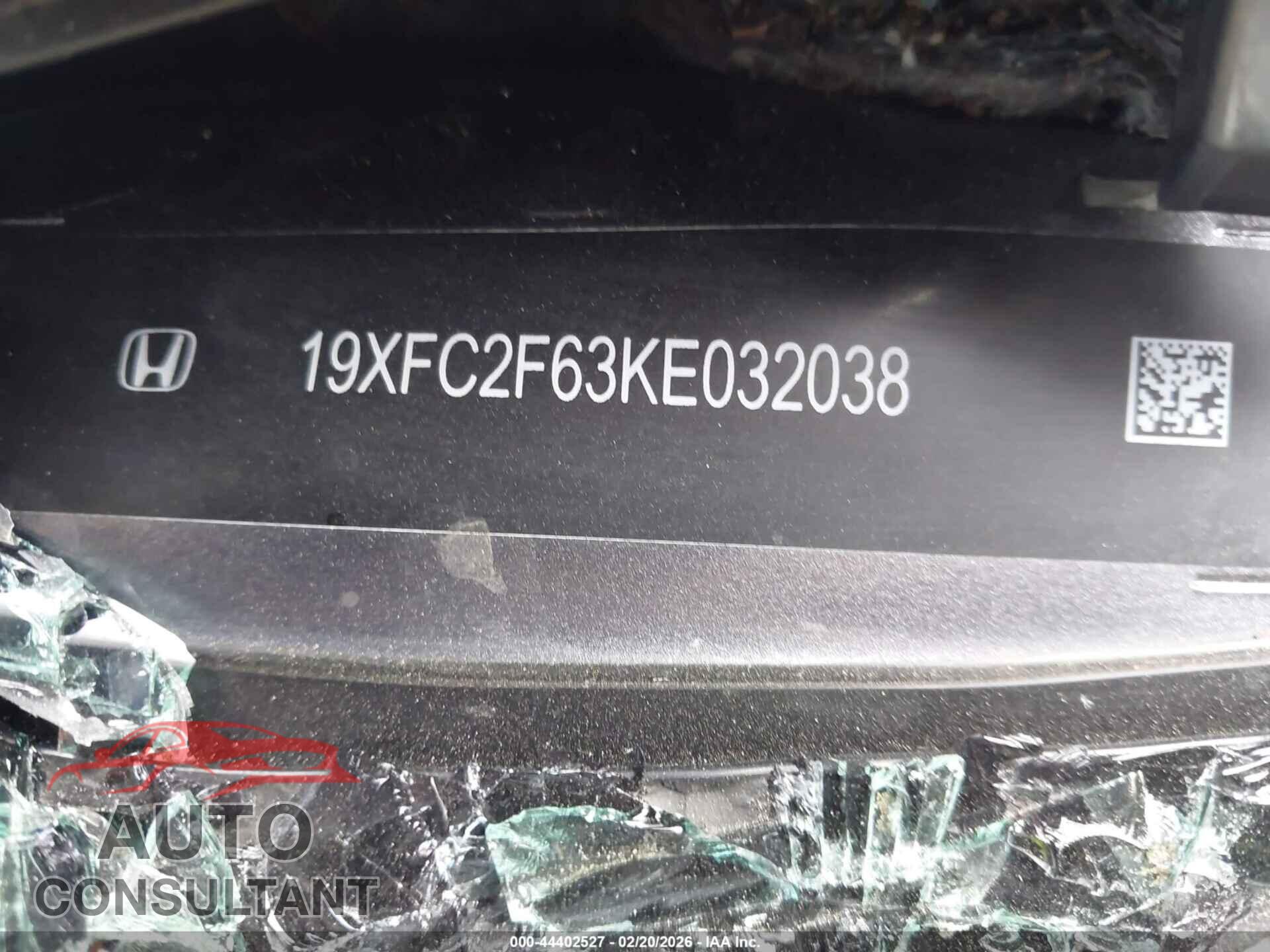 HONDA CIVIC 2019 - 19XFC2F63KE032038