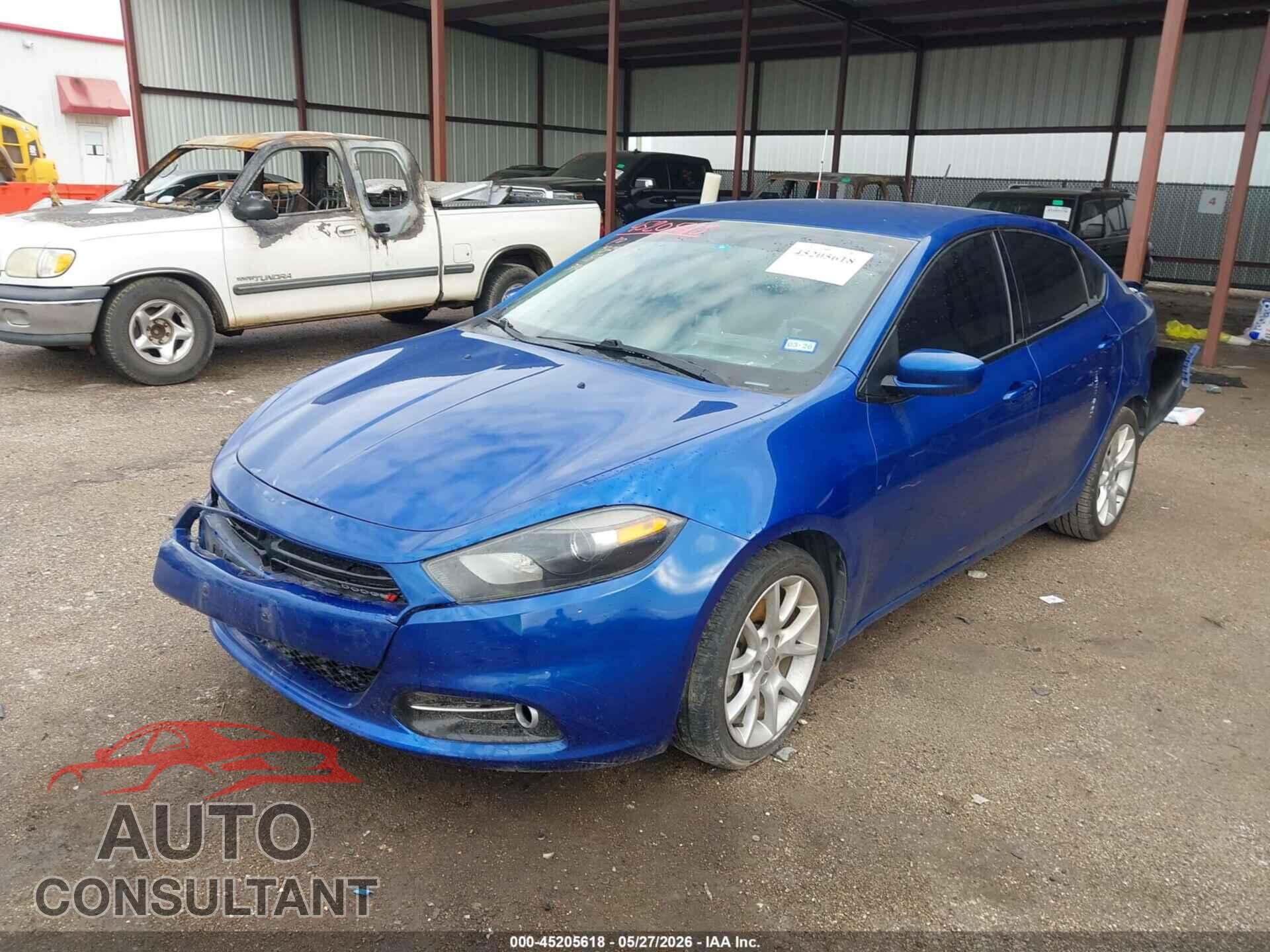 DODGE DART 2013 - 1C3CDFBA7DD340582
