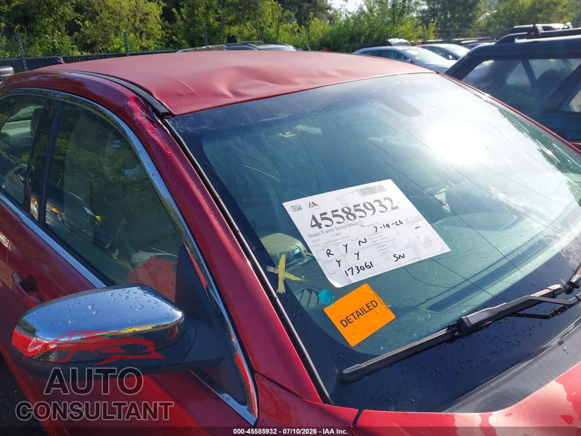 FORD TAURUS 2010 - 1FAHP2FW8AG109164