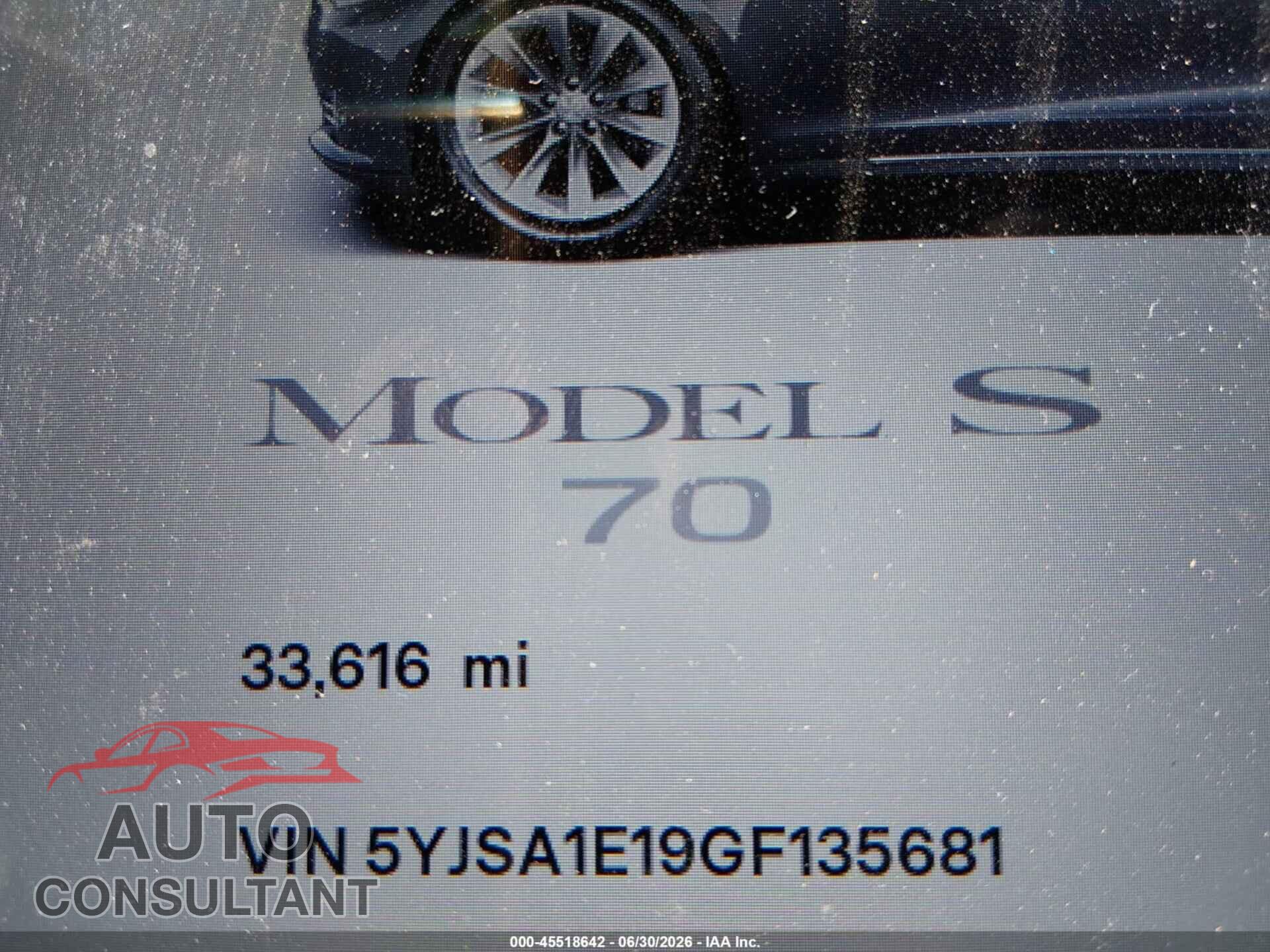 TESLA MODEL S 2016 - 5YJSA1E19GF135681