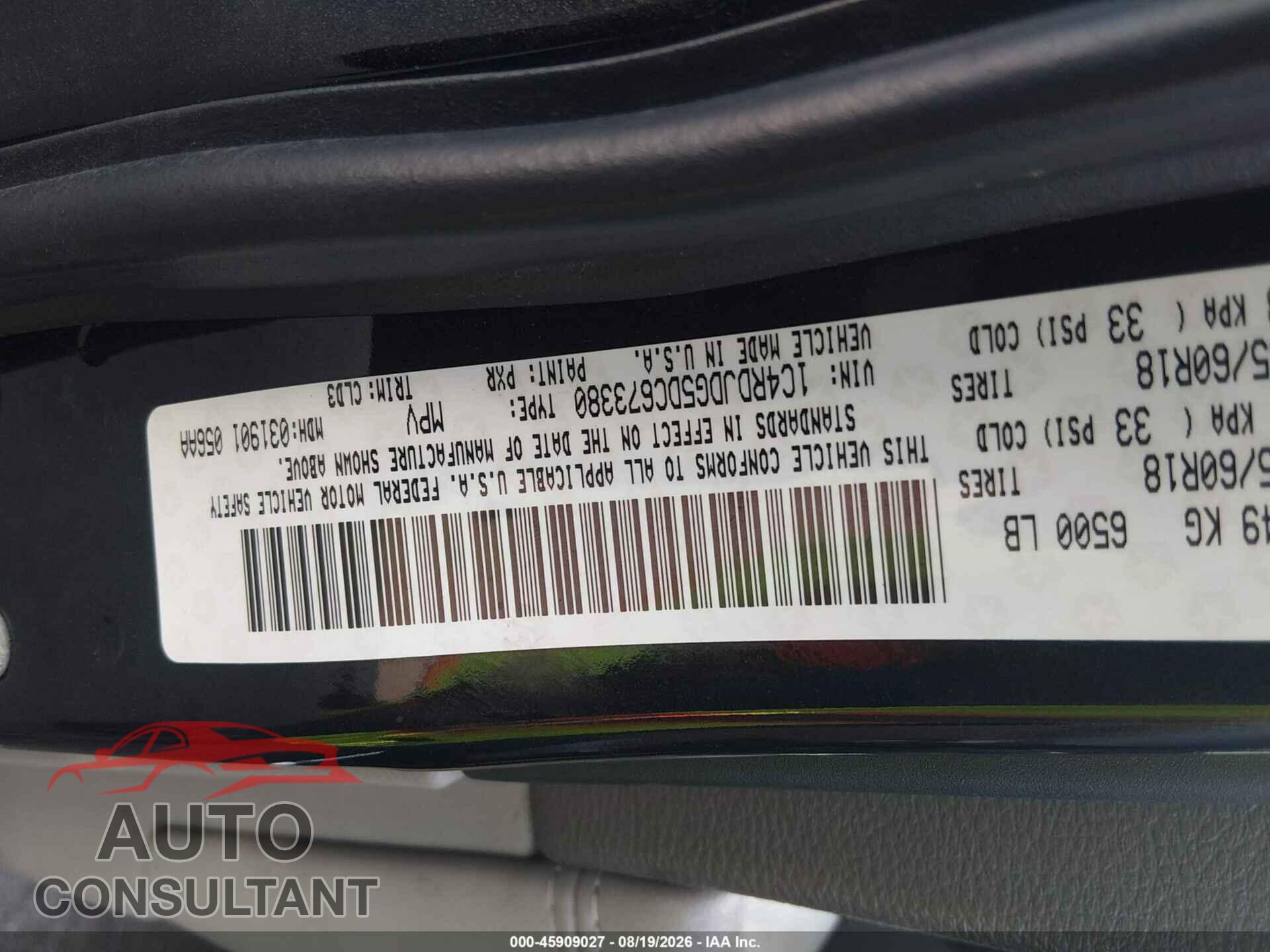 DODGE DURANGO 2013 - 1C4RDJDG5DC673380
