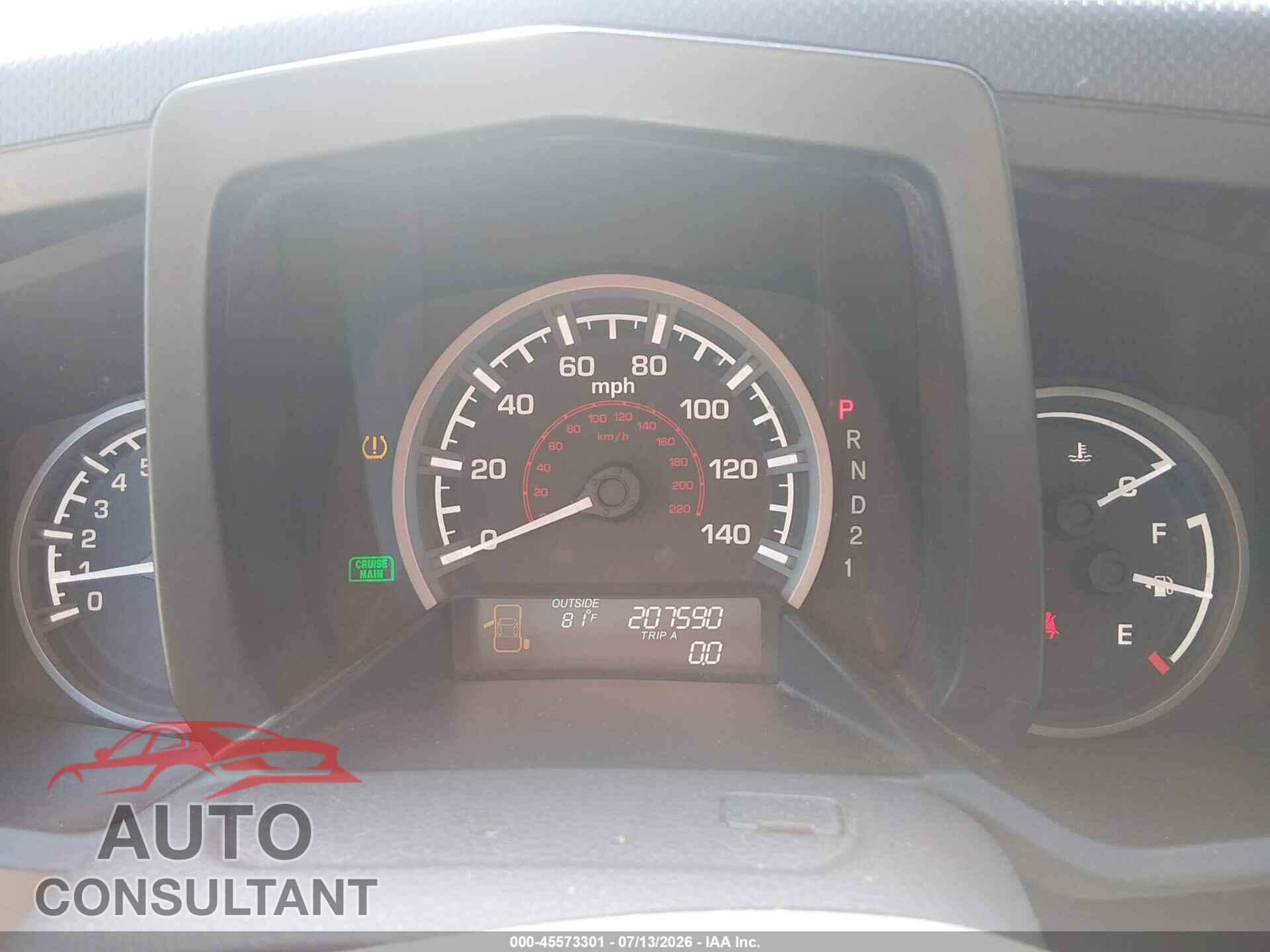 HONDA RIDGELINE 2011 - 5FPYK1F56BB007391