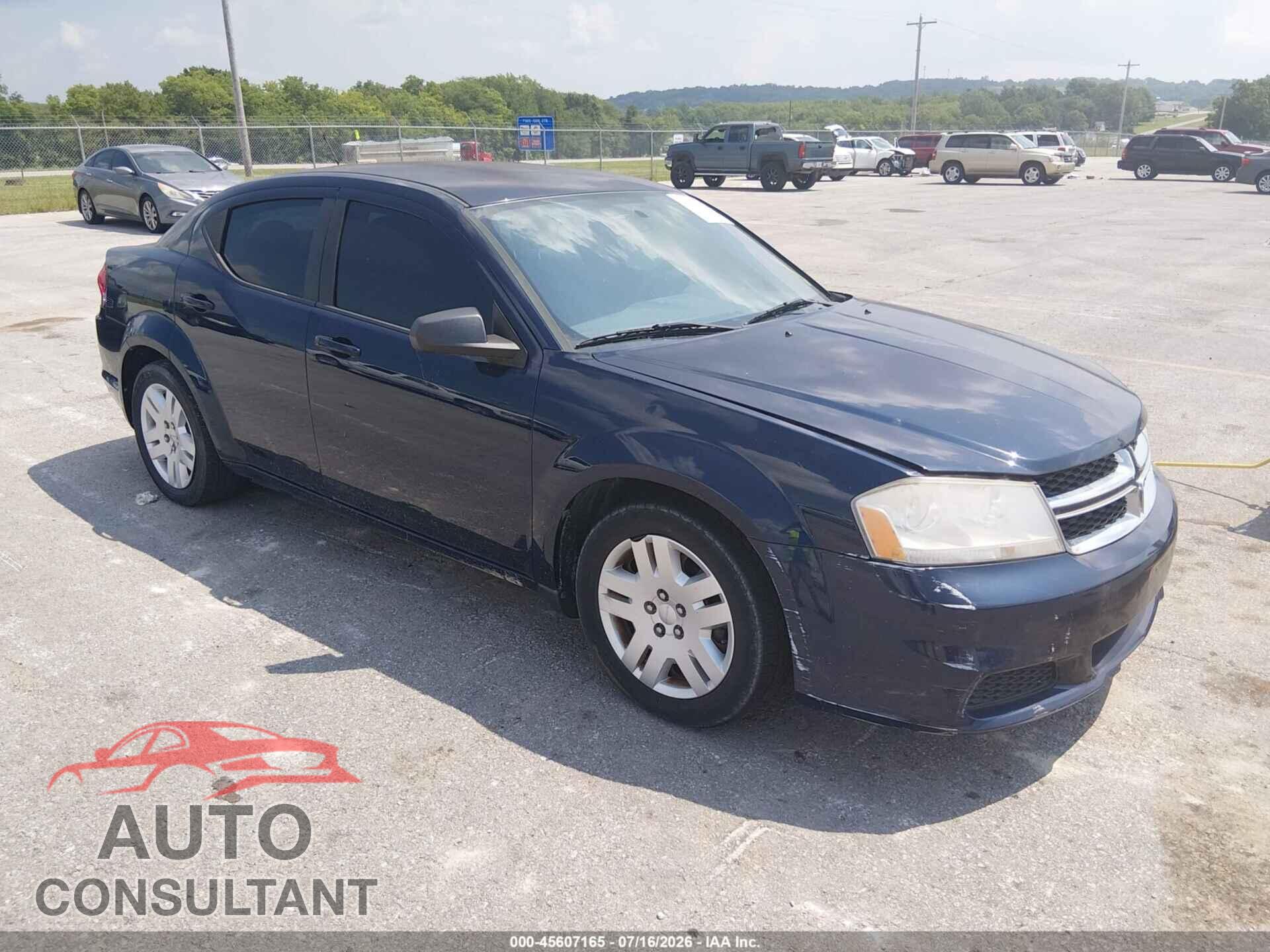 DODGE AVENGER 2013 - 1C3CDZAB9DN576432