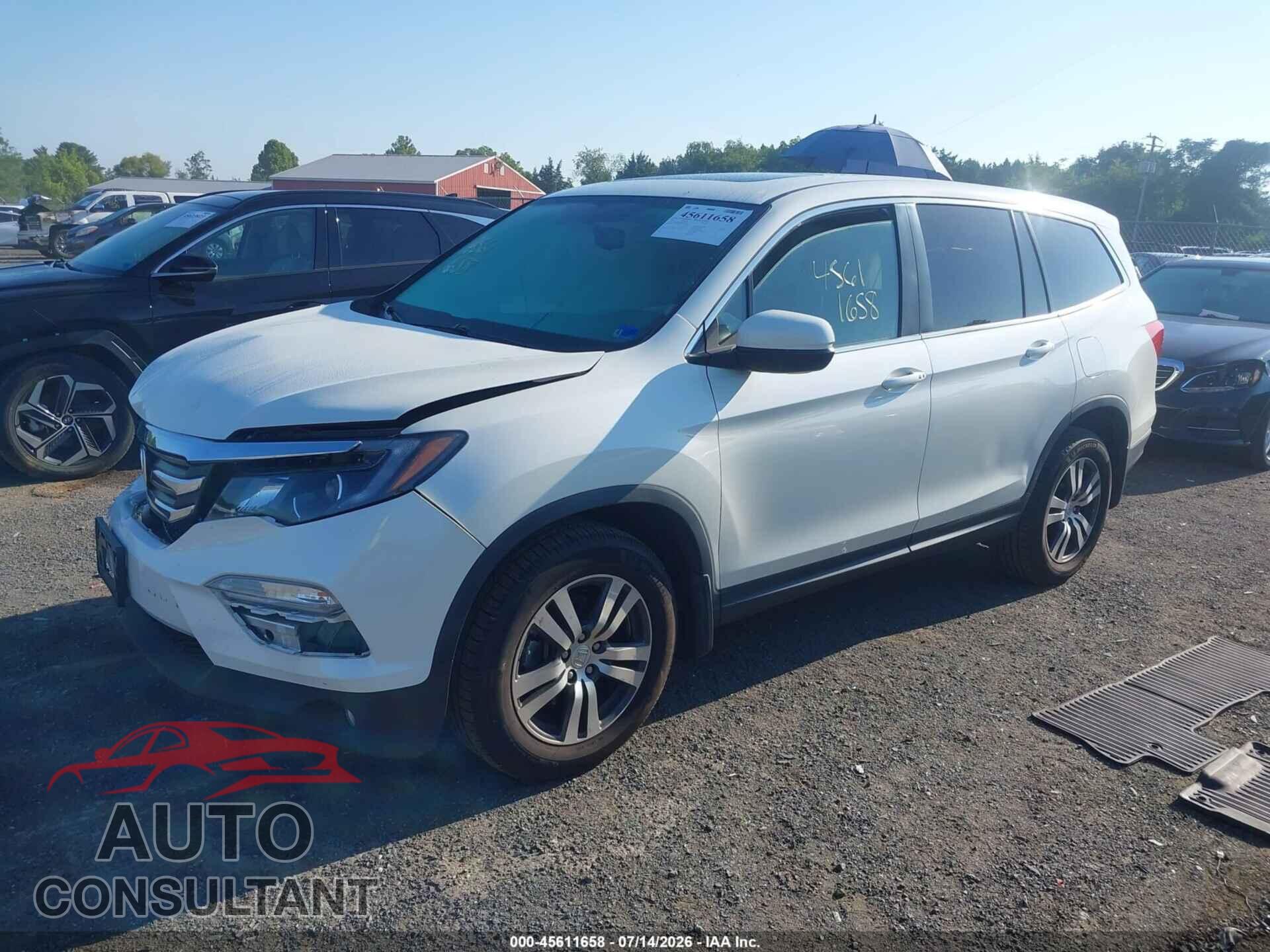 HONDA PILOT 2017 - 5FNYF6H56HB044974