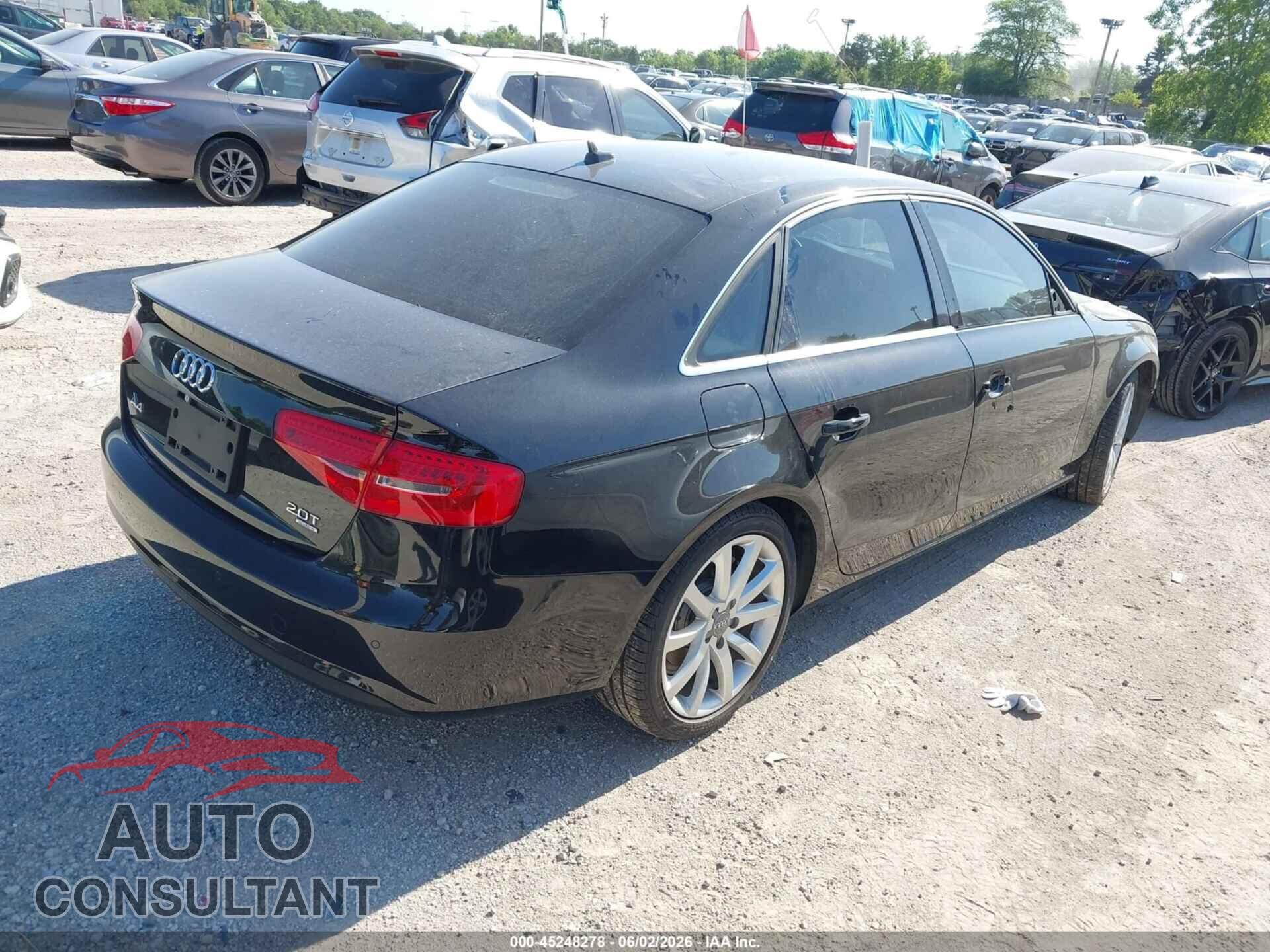 AUDI A4 2013 - WAUKFBFL5DN041654