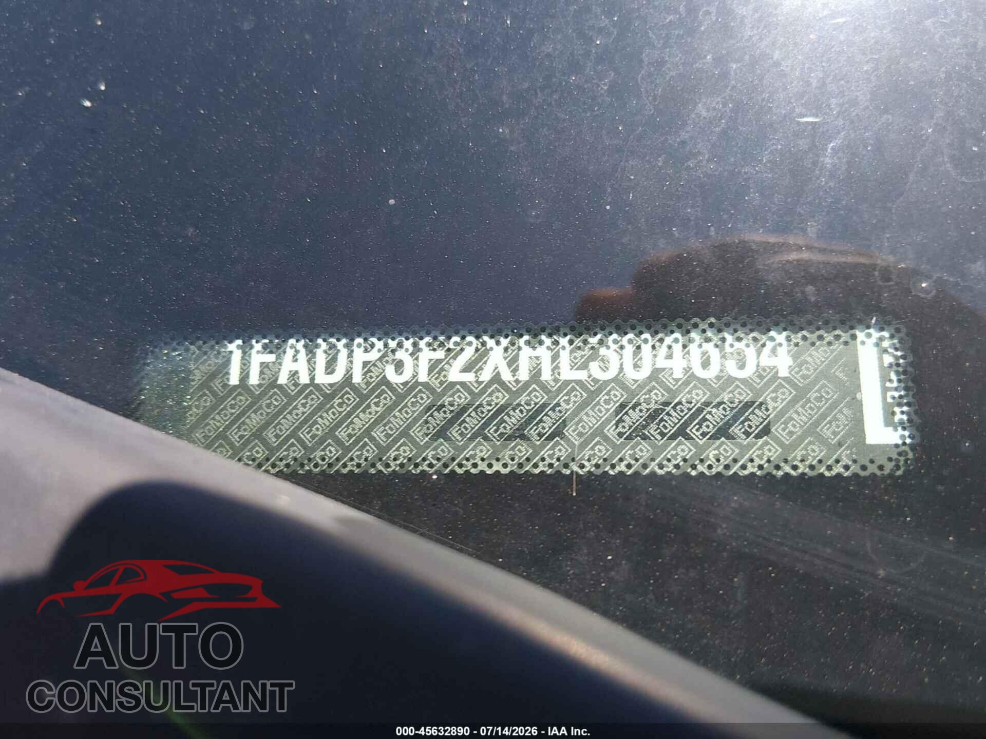 FORD FOCUS 2017 - 1FADP3F2XHL304654