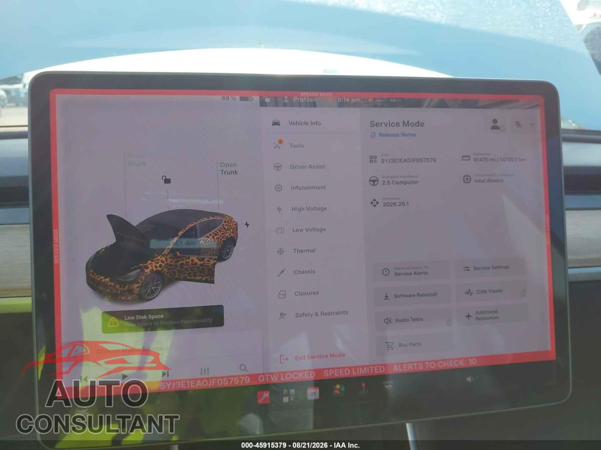 TESLA MODEL 3 2018 - 5YJ3E1EA0JF057579