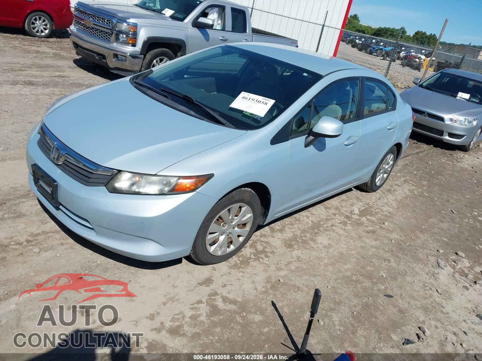 HONDA CIVIC SDN 2012 - 2HGFB2F54CH577943