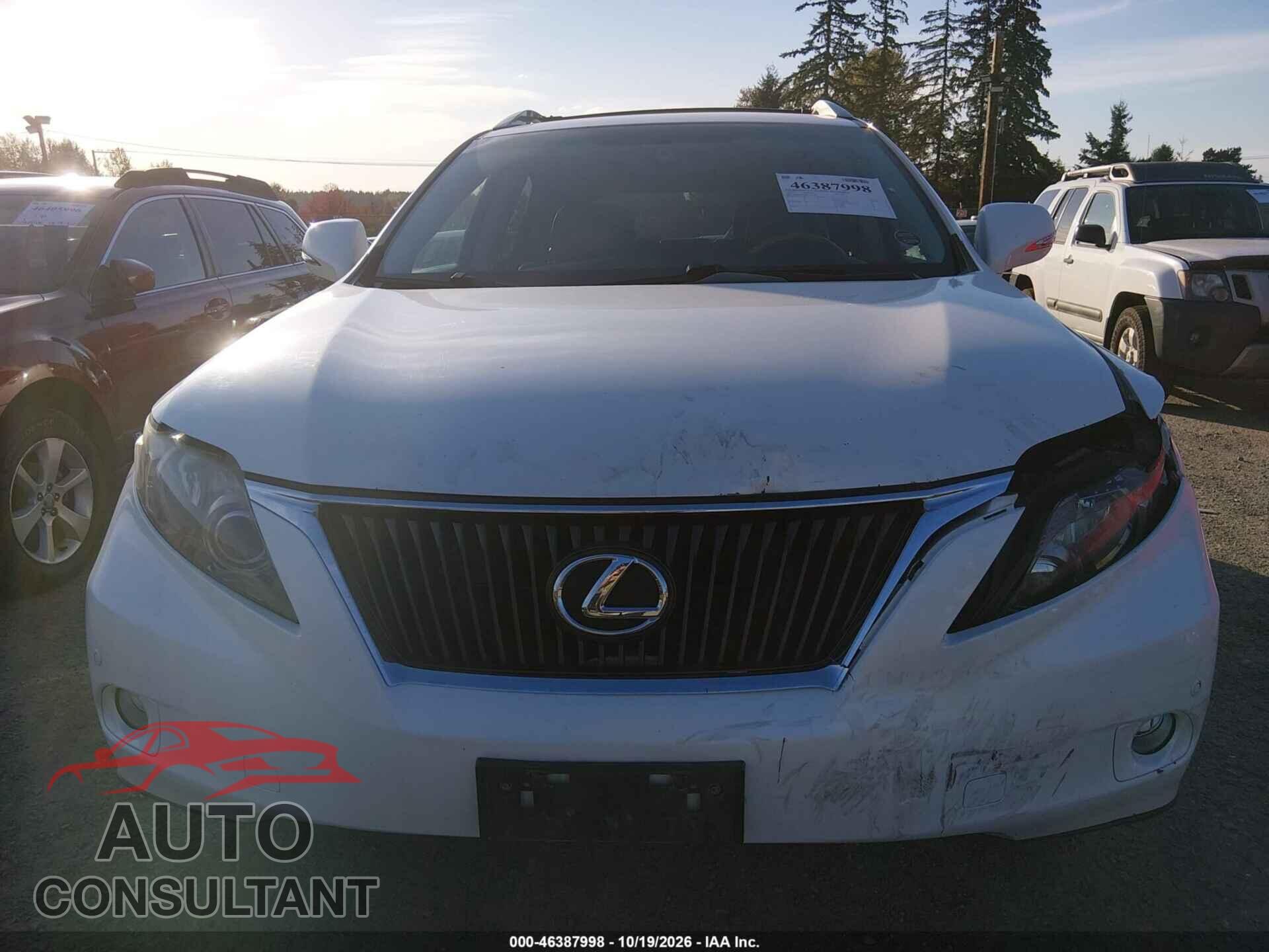 LEXUS RX 350 2012 - 2T2BK1BA0CC142854