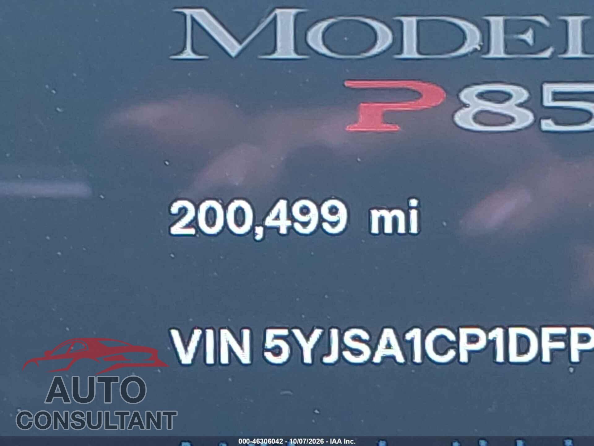 TESLA MODEL S 2013 - 5YJSA1CP1DFP13761