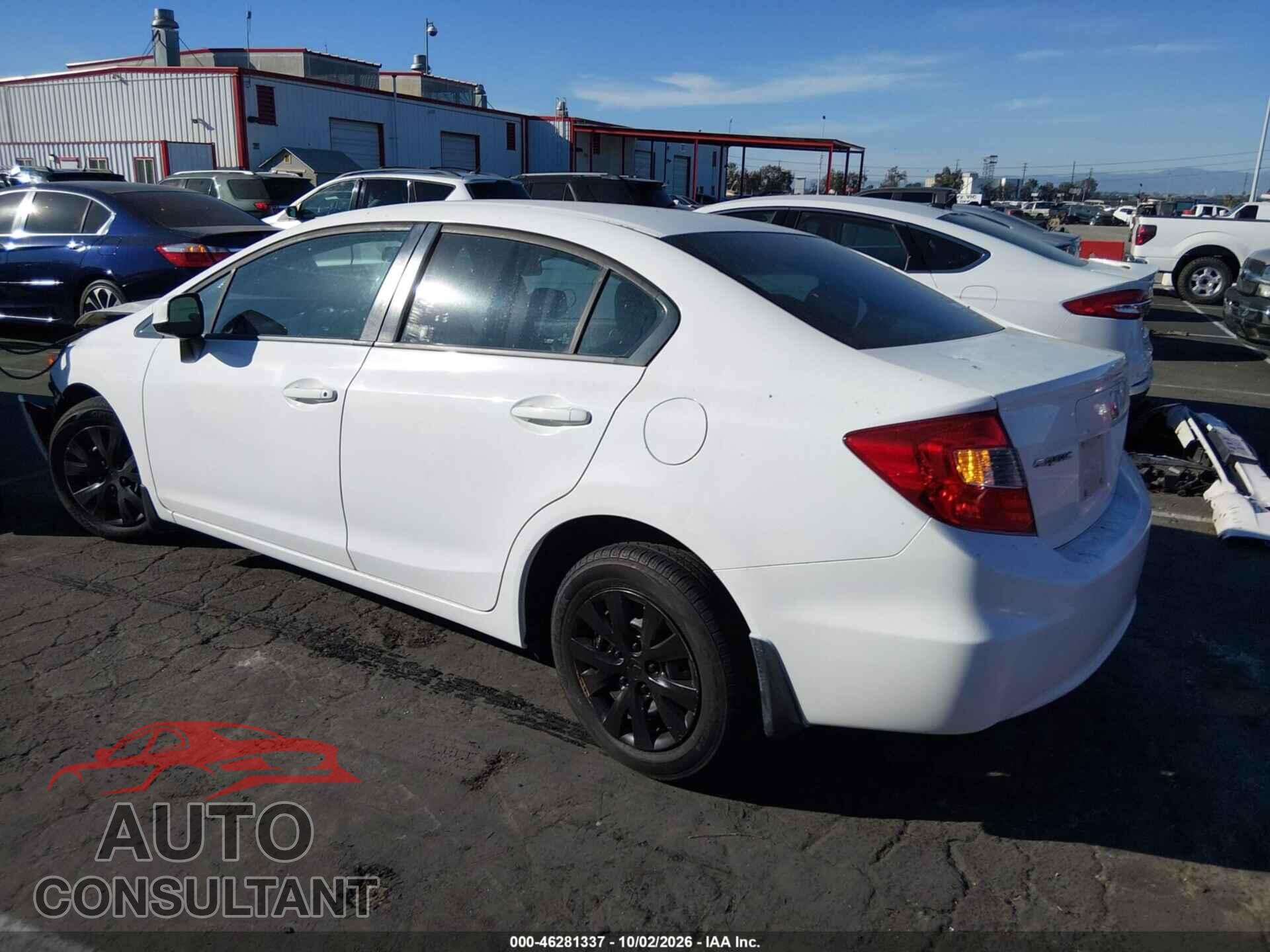 HONDA CIVIC 2012 - 19XFB2F58CE376380