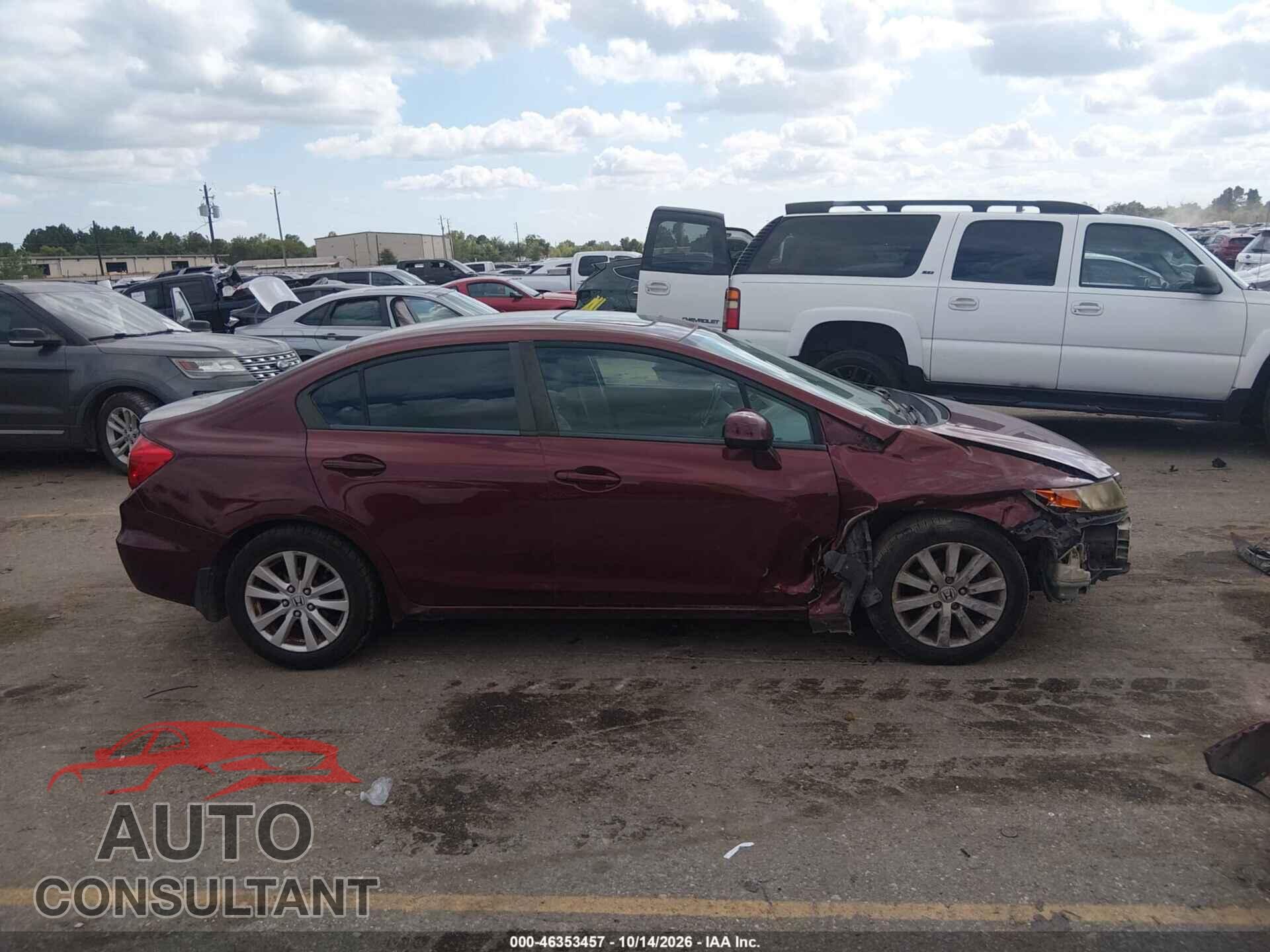 HONDA CIVIC 2012 - 19XFB2F96CE329352