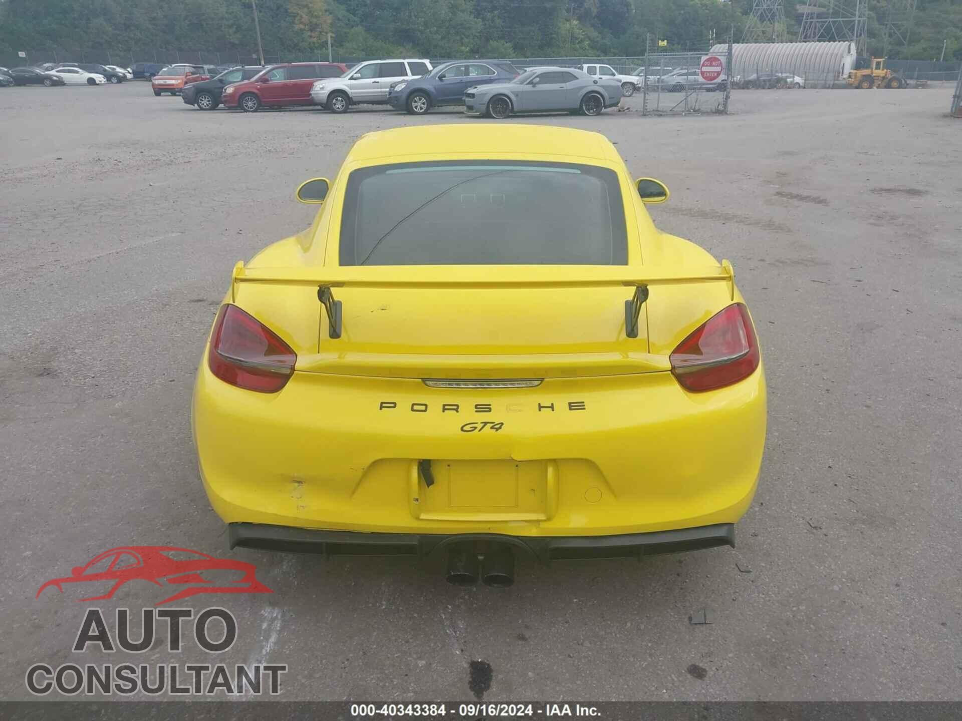 PORSCHE CAYMAN 2016 - WP0AC2A83GK192573