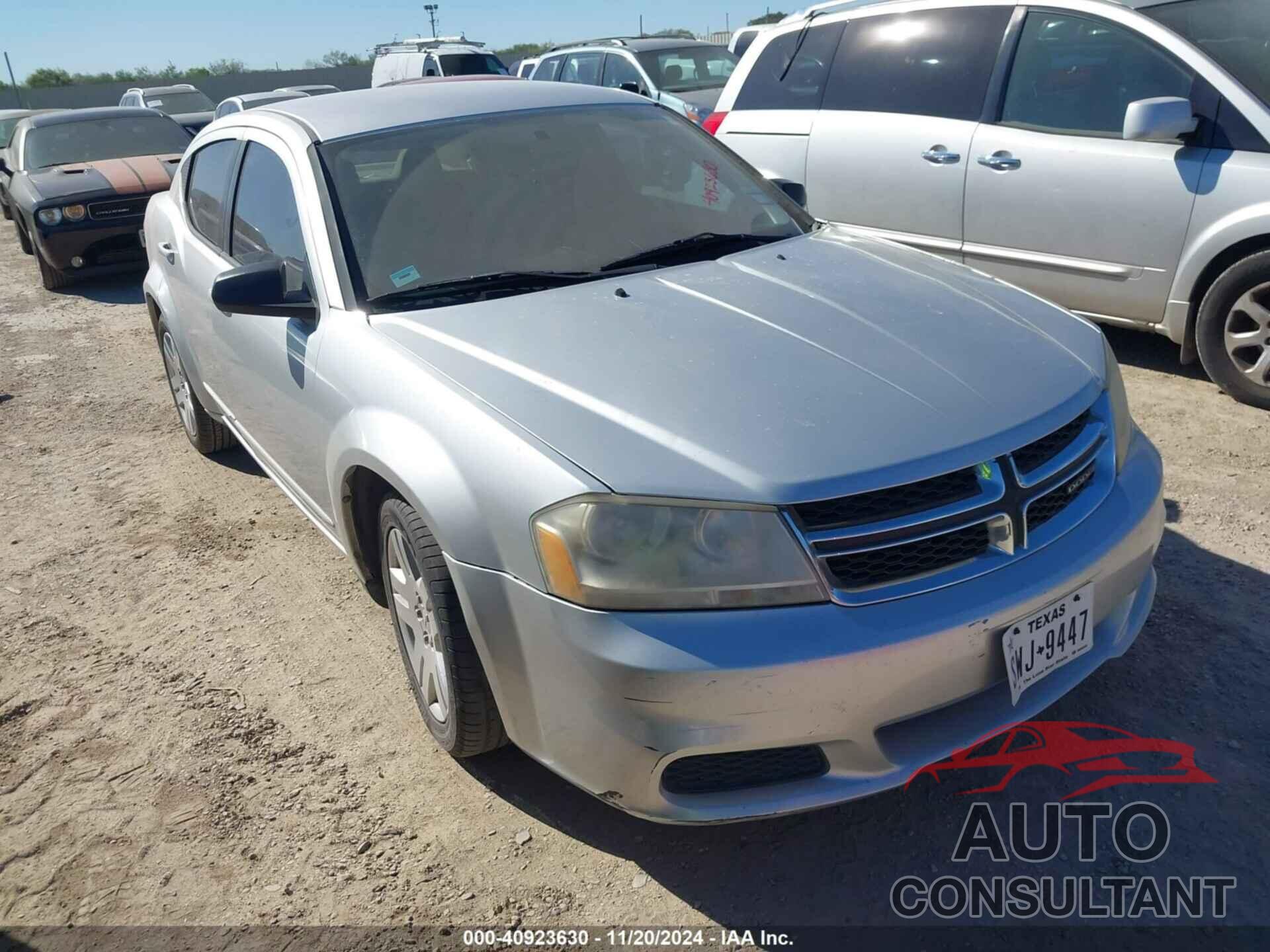 DODGE AVENGER 2012 - 1C3CDZAB1CN155948