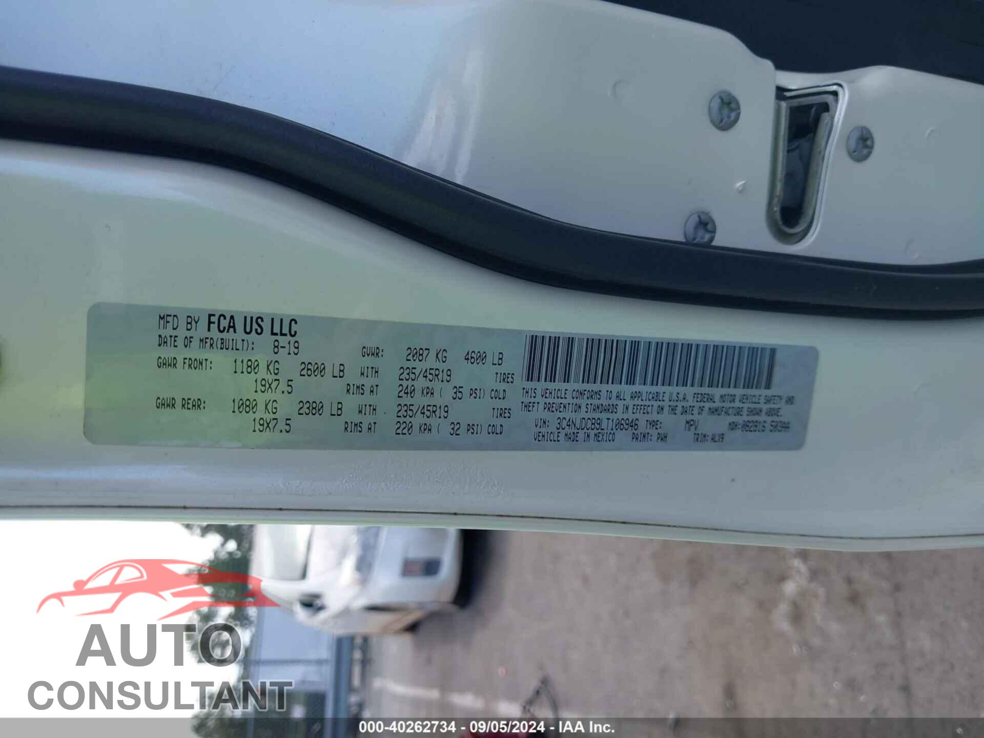 JEEP COMPASS 2020 - 3C4NJDCB9LT106946