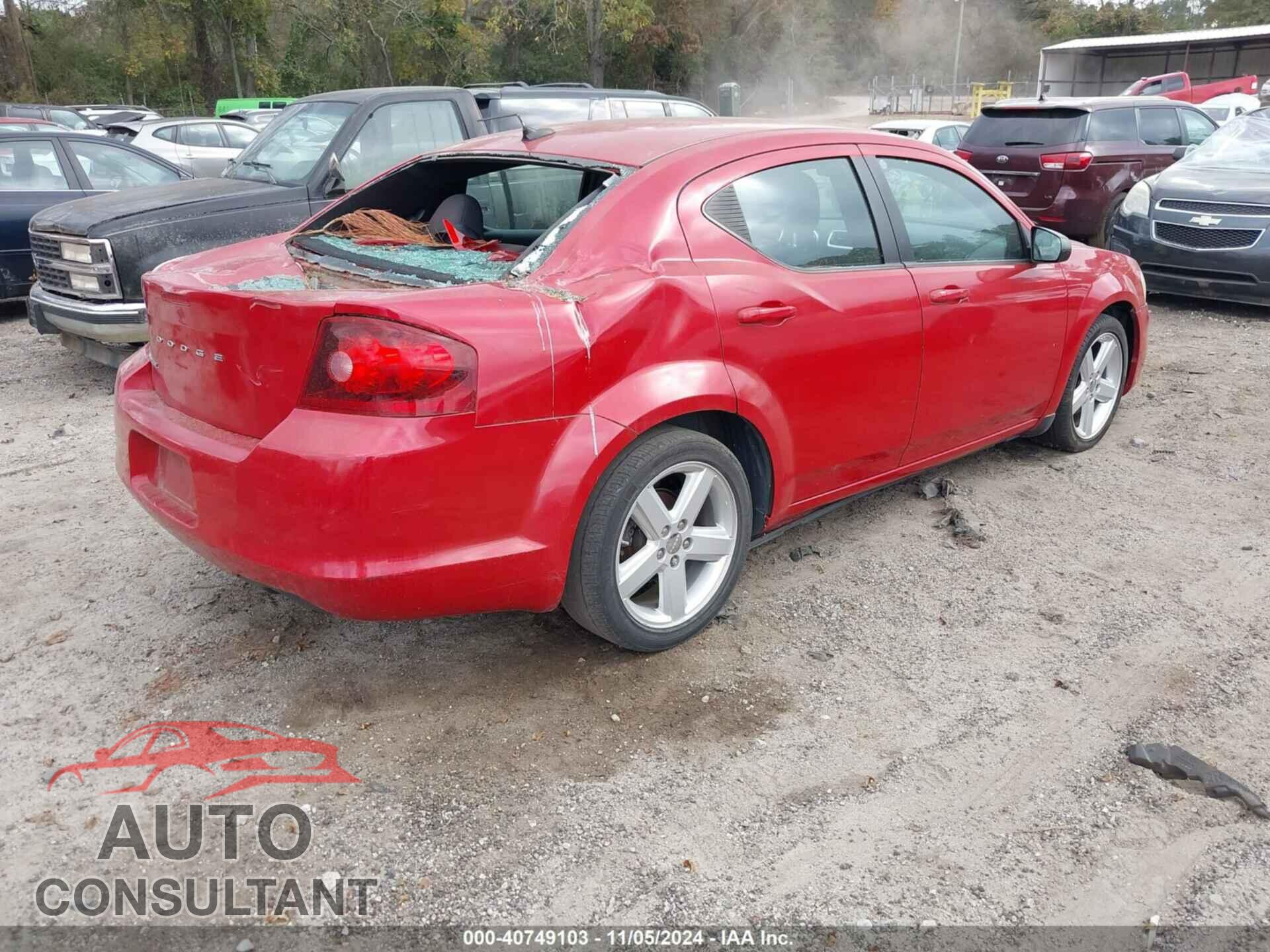 DODGE AVENGER 2013 - 1C3CDZAB3DN626502