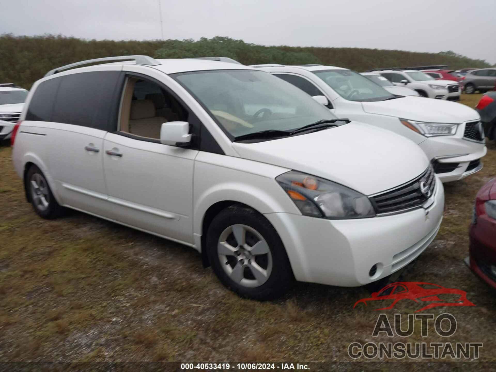 NISSAN QUEST 2009 - 5N1BV28U69N101360