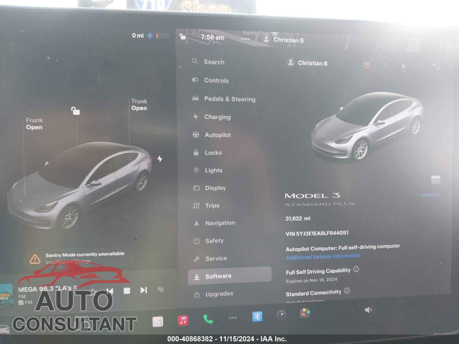 TESLA MODEL 3 2020 - 5YJ3E1EA8LF644051