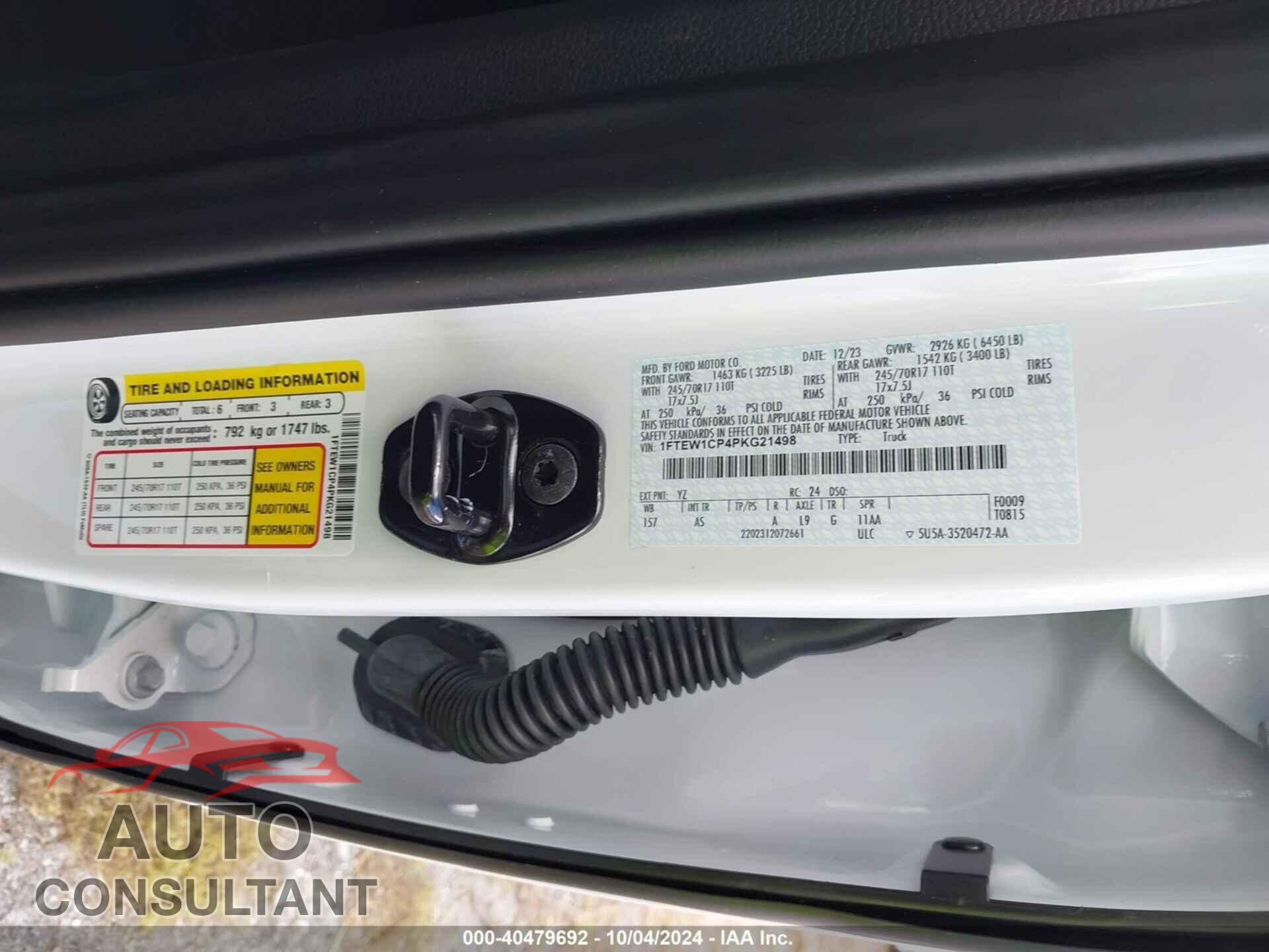 FORD F150 2023 - 1FTEW1CP4PKG21498